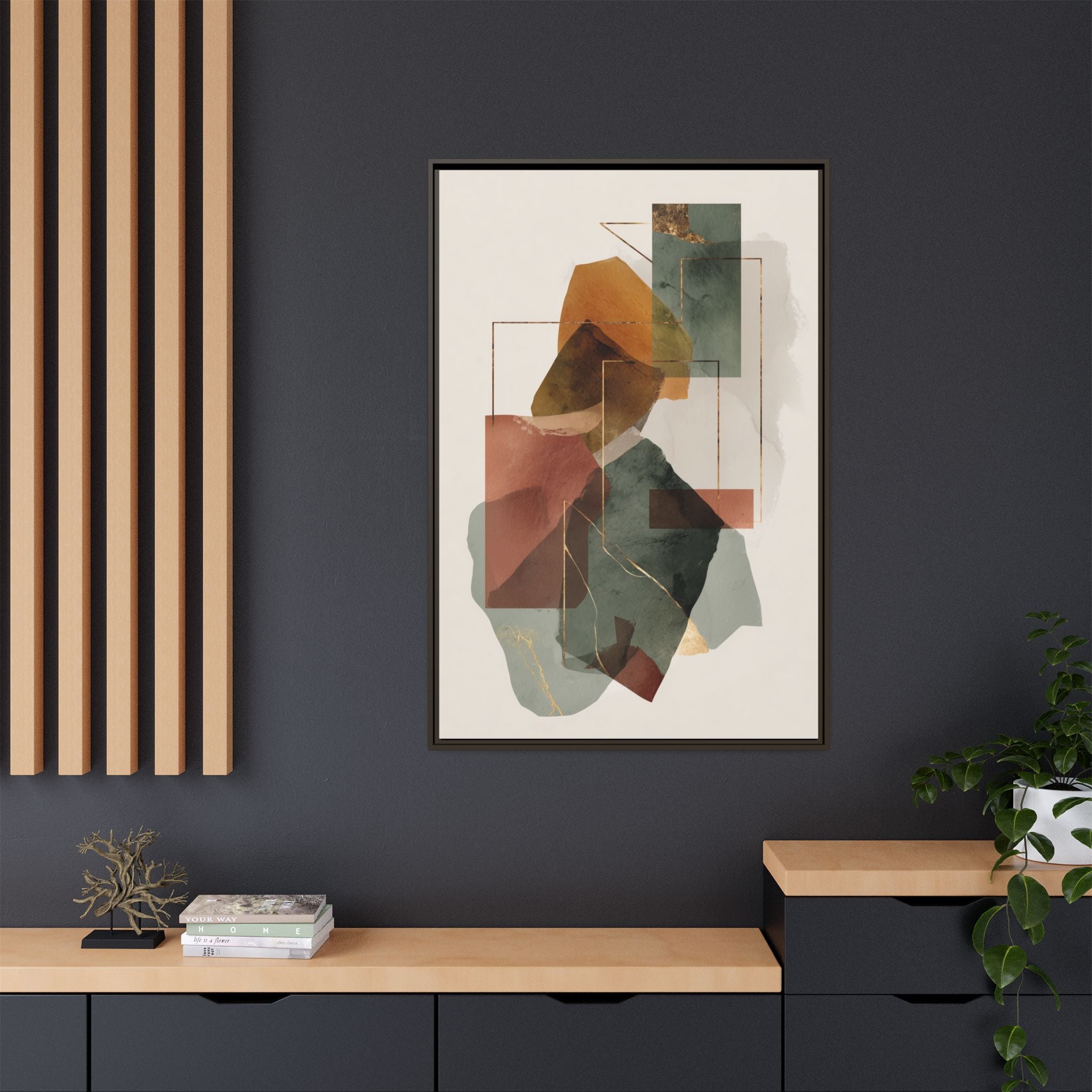 Harmonic Geometries: Architectural Abstraction, Earthy Palette, Minimalist Composition   |   Custom Orders Accepted