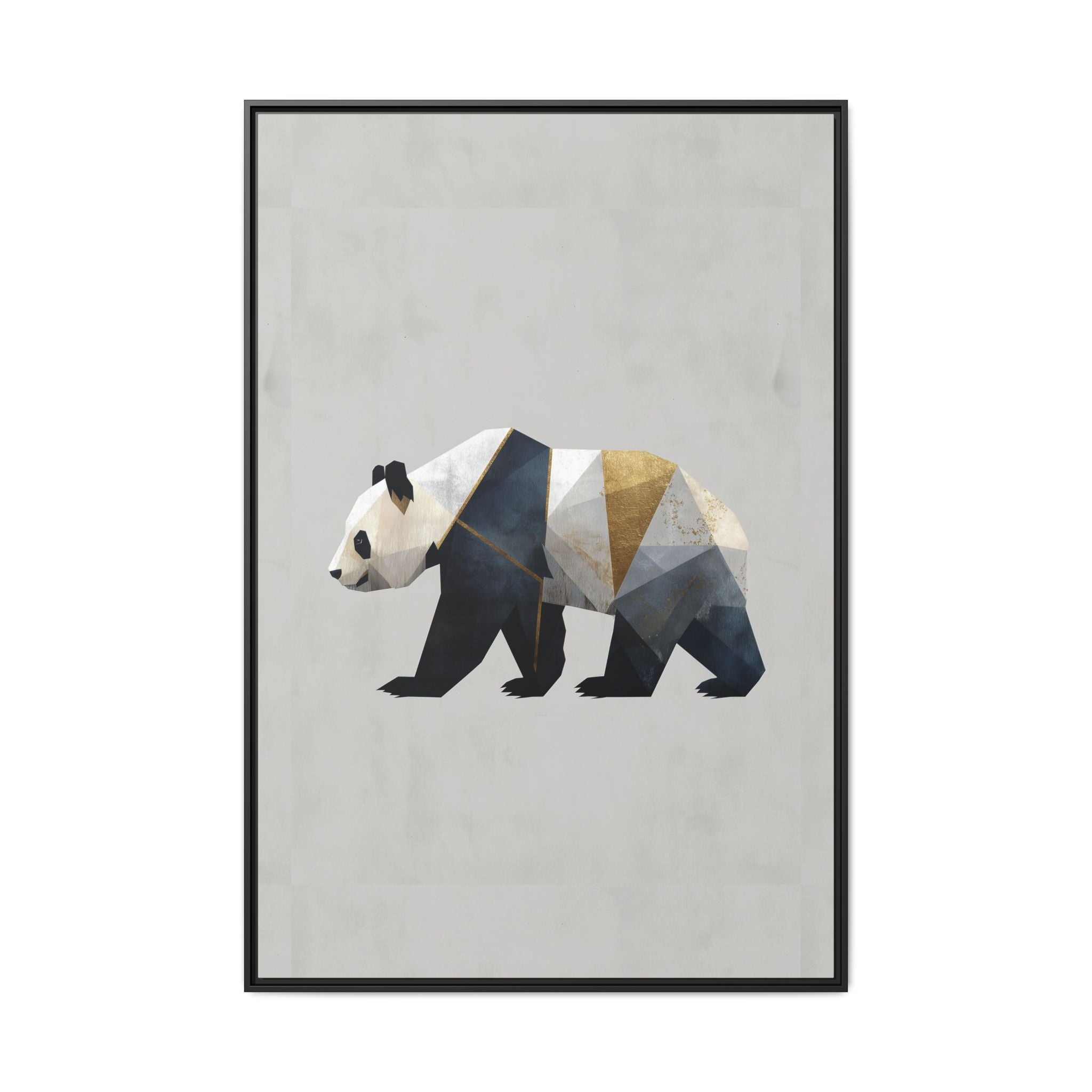Geometric Panda: Cubist Animal Portrait, Modern Minimalist Art Style   |  Personalized & Custom Orders Available