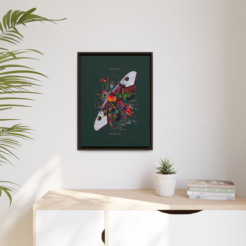 Digital Metamorphosis Framed Print: Geometric Butterfly Abstrac, Cubist Technological   |  Personalized & Custom Orders Available