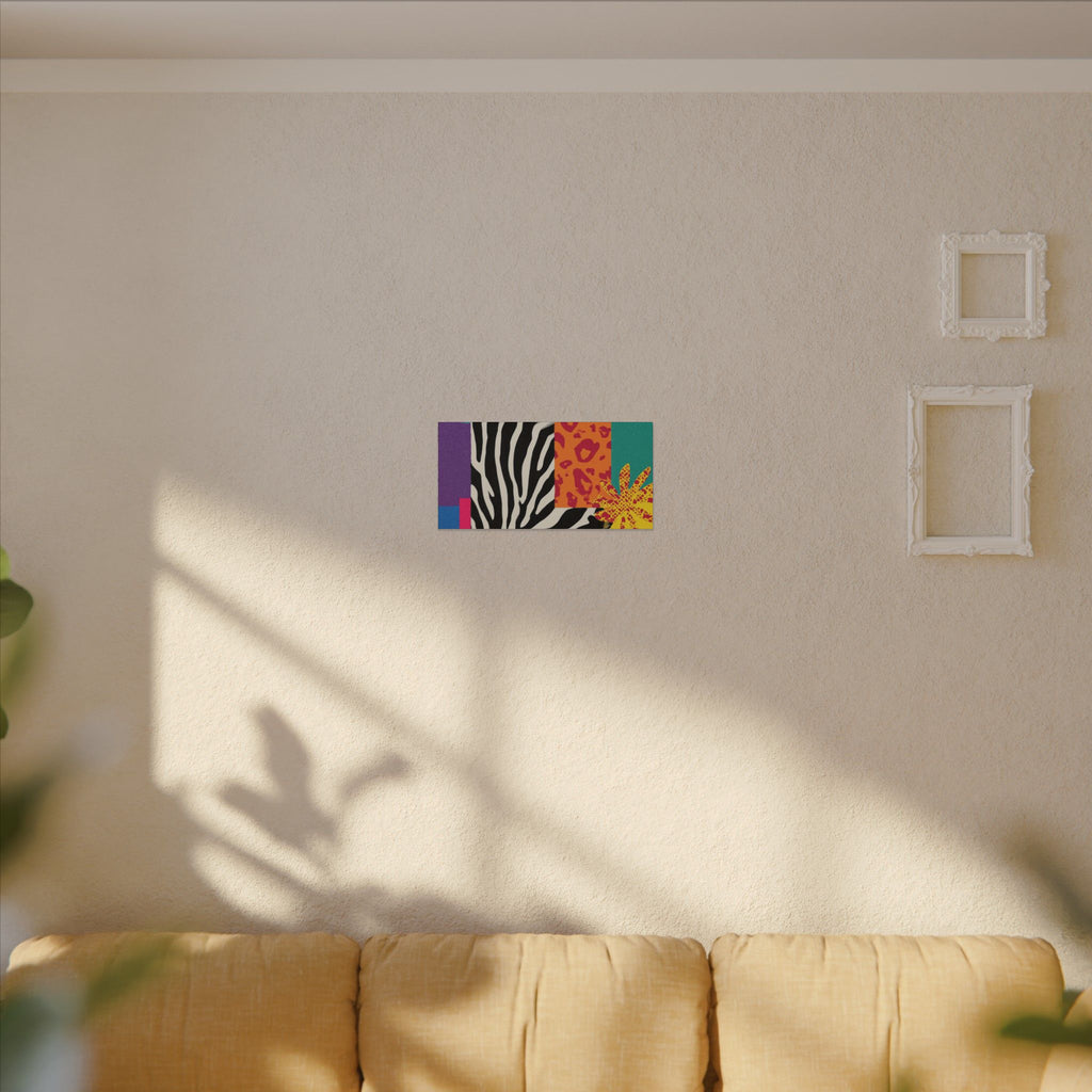 Pop Geometry: Zebra Leopard Fusion, Geometric Color Block, Modern Abstract Design   |   Custom Orders Accepted