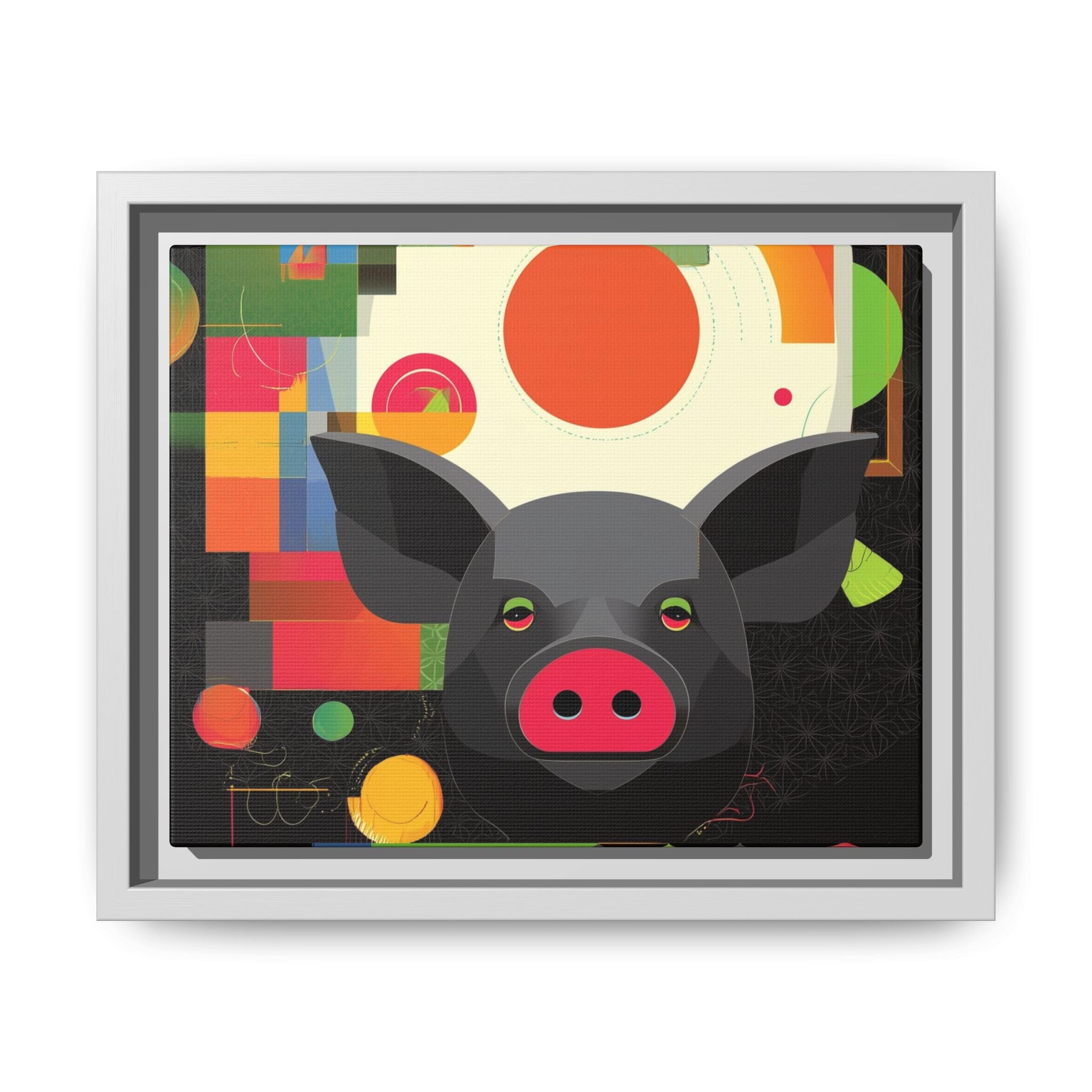 Prismatic Pig: Geometric Abstract Design, Digital Graphic Art Illustration   |    Custom Orders Available