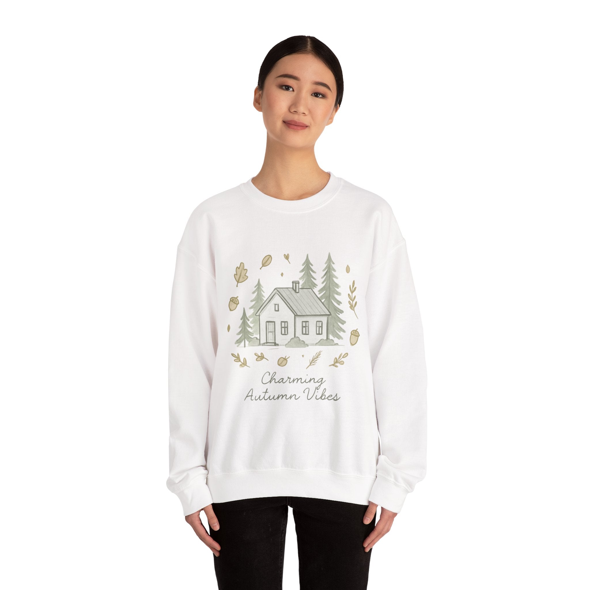 Autumn Cabin Vibes Sweatshirt - Forest Scene, 5 colours