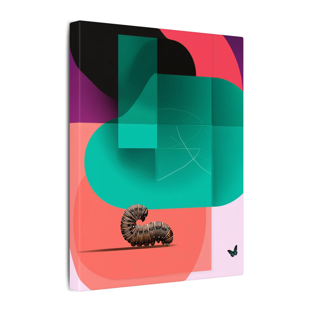 Metamorphosis in Geometry: Abstract Caterpillar Design, Geometric Color Study   |    Custom Orders Available