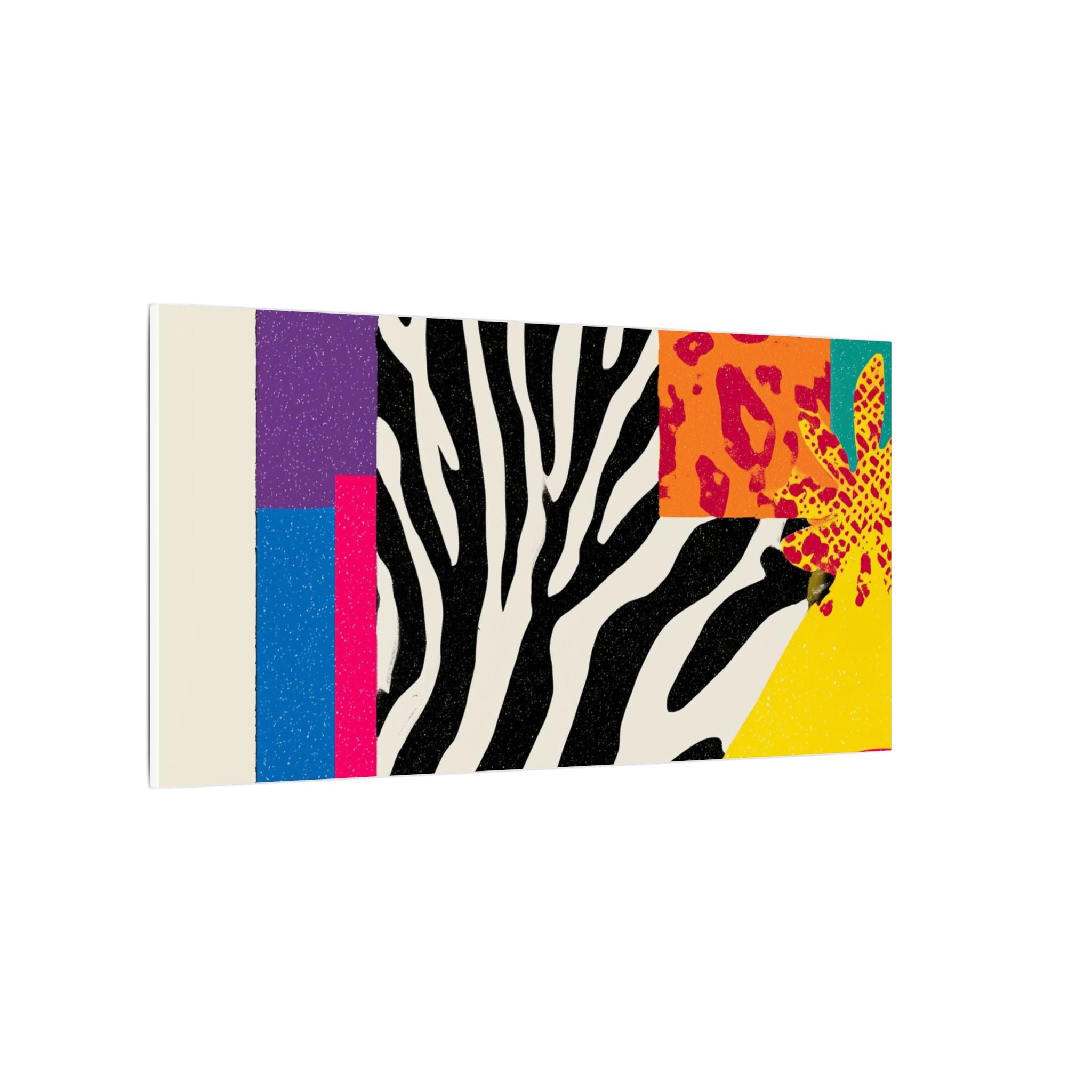 Pop Geometry: Zebra Leopard Fusion, Geometric Color Block, Modern Abstract Design   |   Custom Orders Accepted