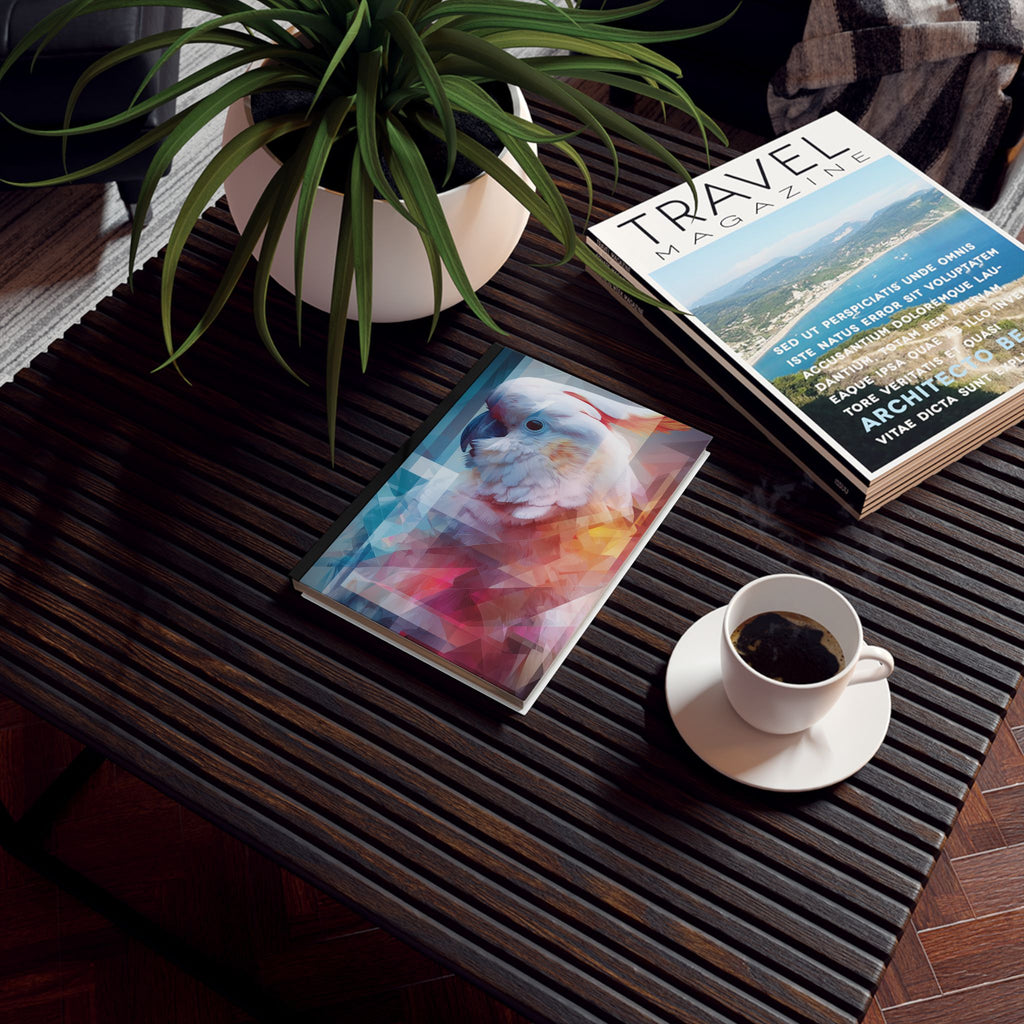 Geometric Cockatoo: Digital Wildlife Art, Polygonal Bird Portrait Personalized Journal   |