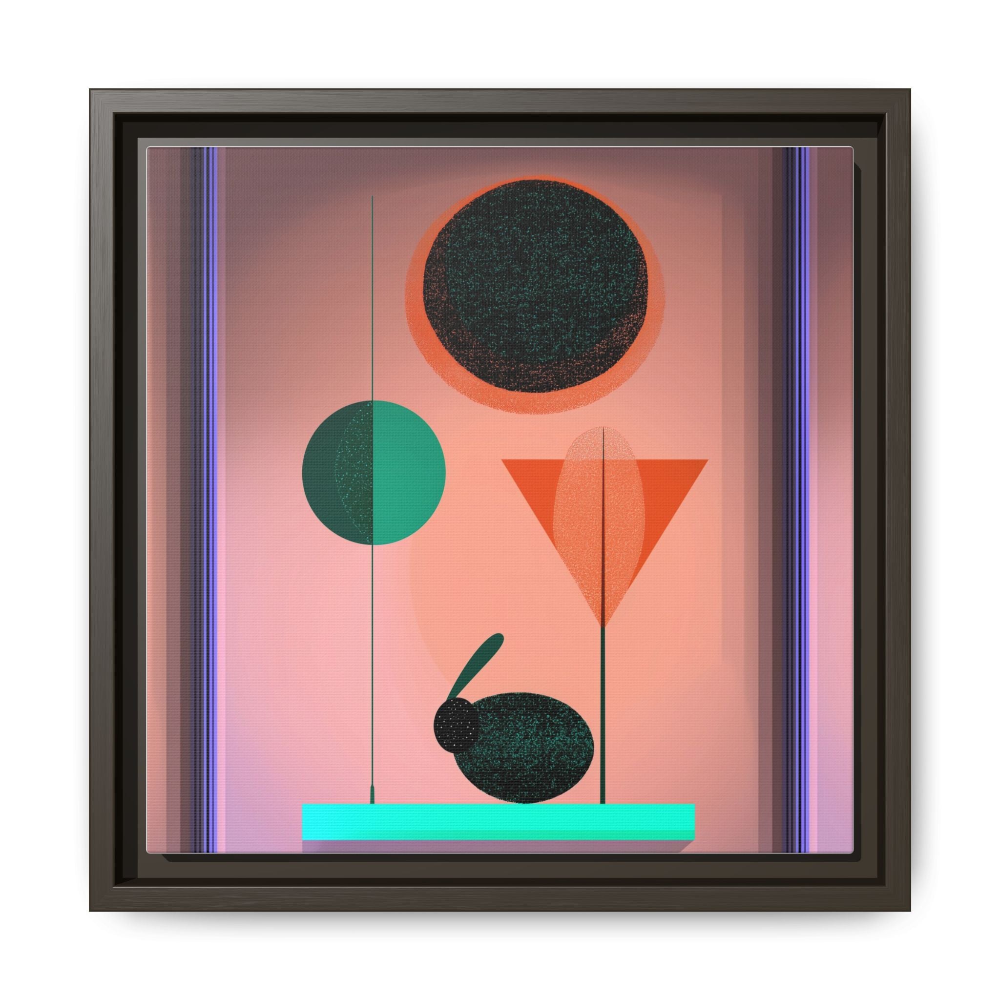 Geometric Harmony: Abstract Minimalist Composition, Organic Shapes and Color Play, Geometric Design with Teal and Orange Palette   |