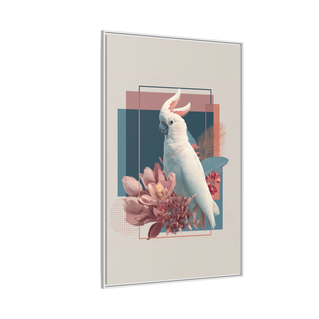 Ethereal Cockatoo: Geometric Wildlife Art, Digital Nature Portrait   |    Custom Orders Available