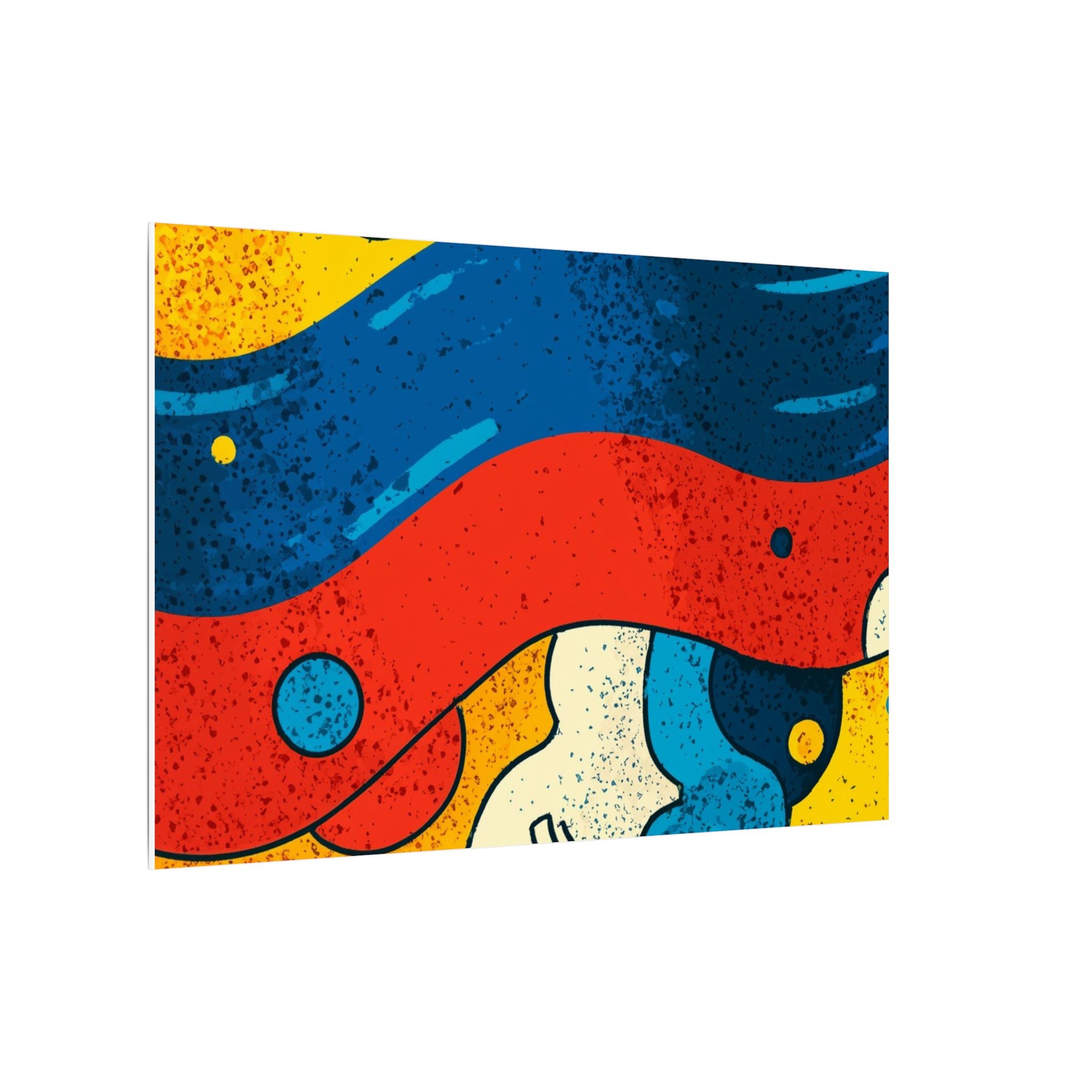 Fluid Dynamics: Retro Abstract Shapes, Mid-Century Modern Motion, Geometric Color Waves   |   Custom Orders Accepted