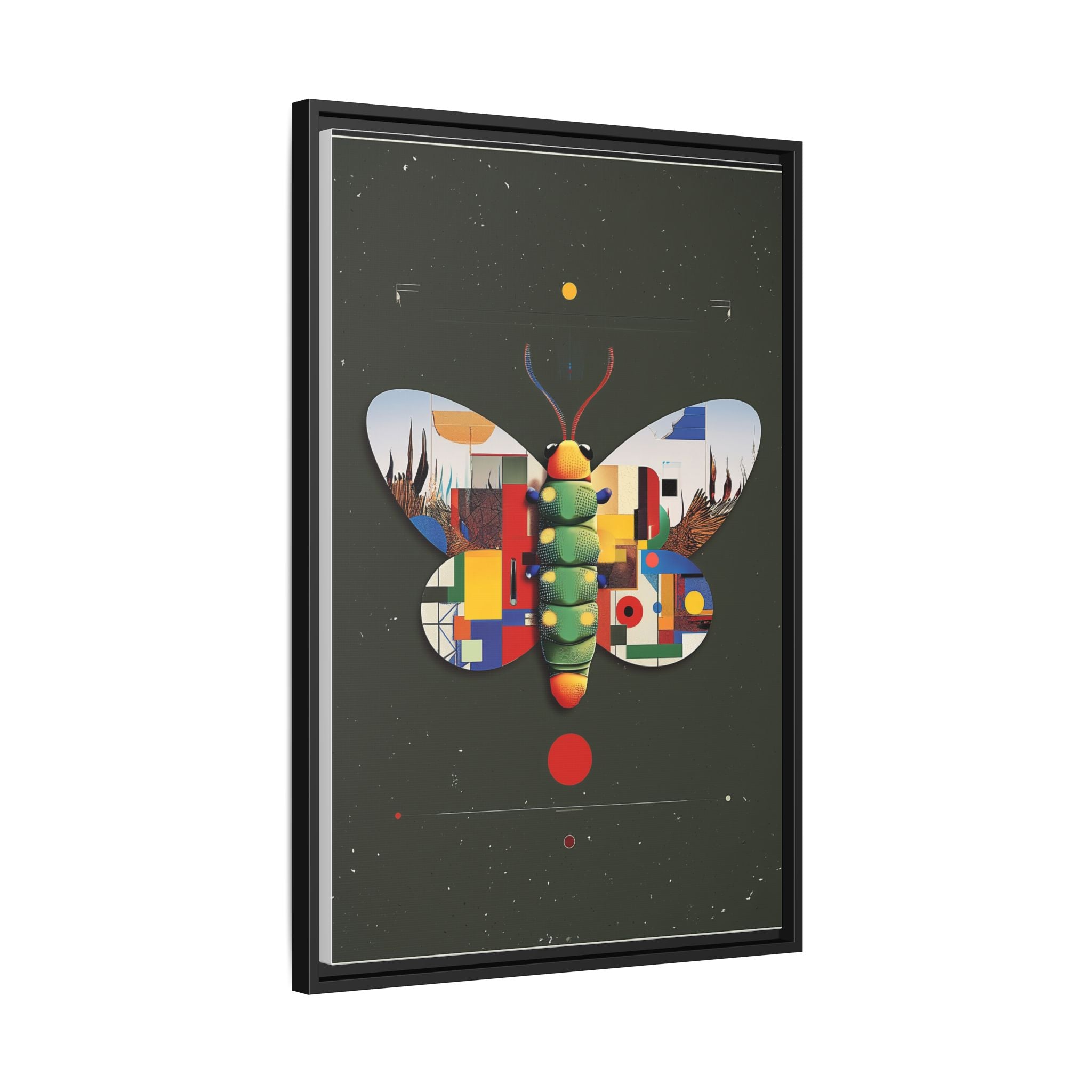 Geometric Butterfly Framed Print : Digital Cubist Interpretation, Modernist Entomological Design   |  Personalized & Custom Orders Available