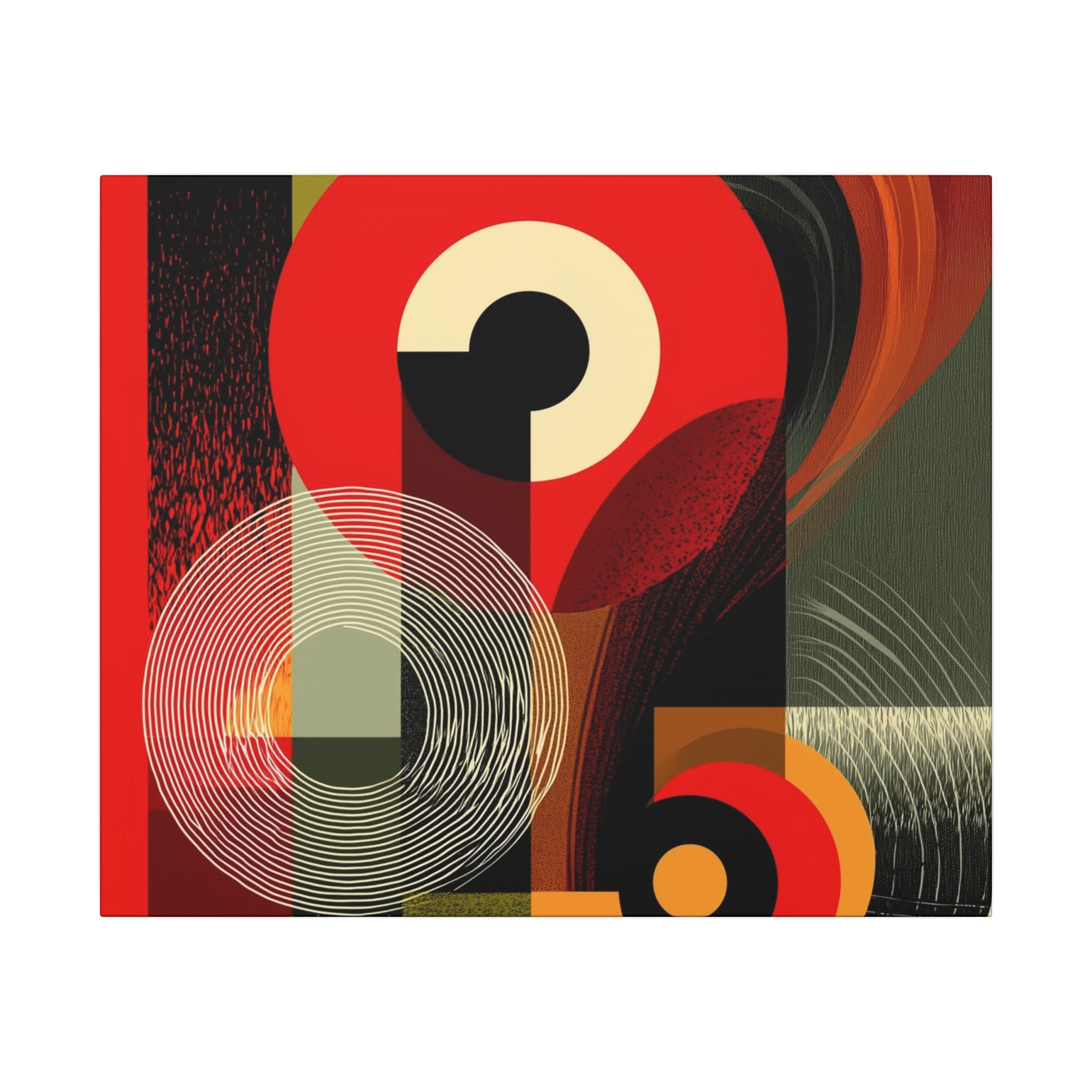 Geometric Convergence: Mid-Century Modern Abstract, Constructivist Design Principles, Bold Chromatic Composition   |   Custom Orders