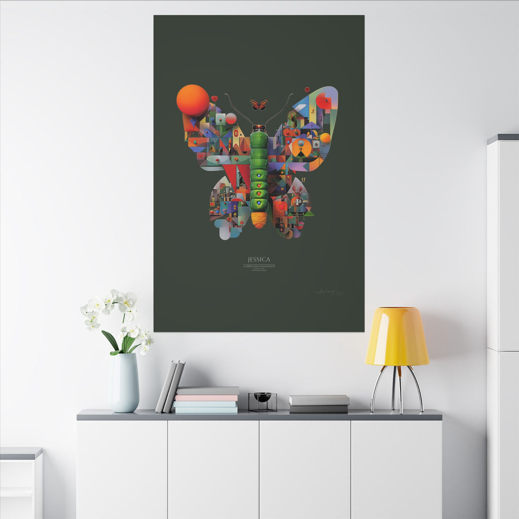 Personalized Print: Digital Butterfly Landscape, Architectural Nature Art   |    Custom Orders Available