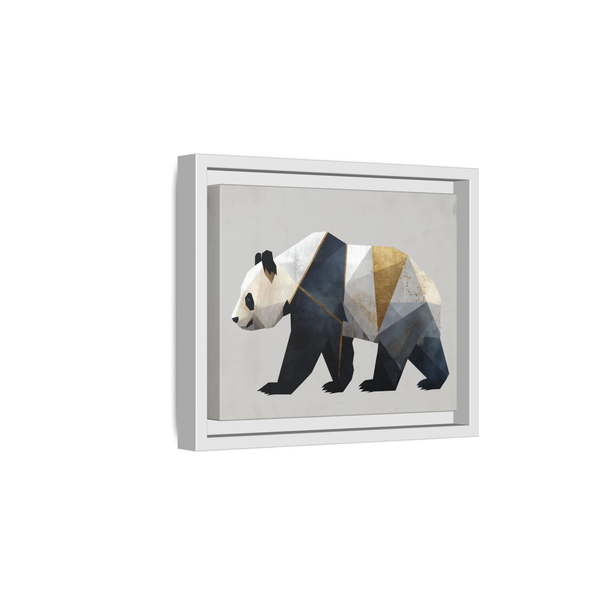 Geometric Panda: Cubist Animal Portrait, Modern Minimalist Art Style   |  Personalized & Custom Orders Available