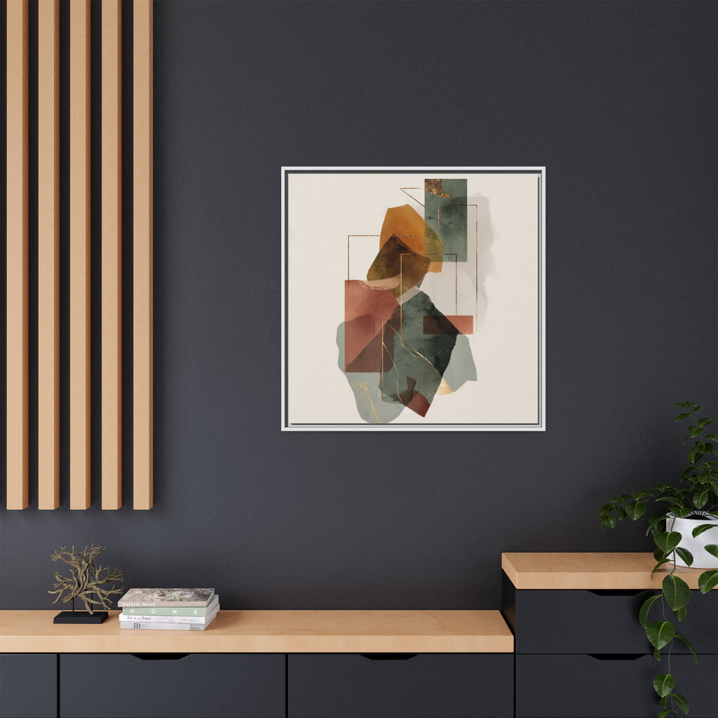 Harmonic Geometries: Architectural Abstraction, Earthy Palette, Minimalist Composition   |   Custom Orders Accepted