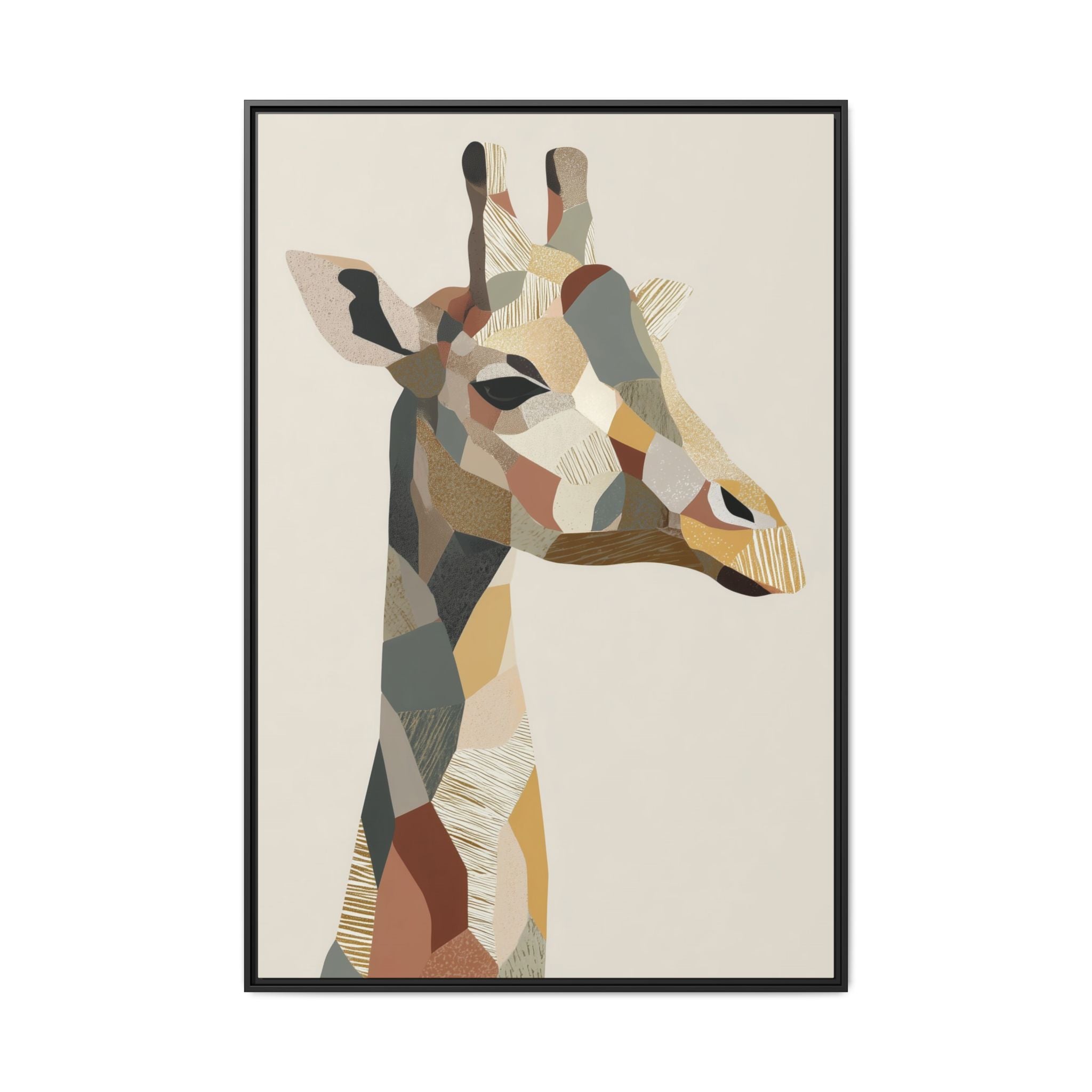 Geometric Giraffe: Cubist Wildlife Abstraction, Polygon Animal Portrait   |  Personalized & Custom Orders Available