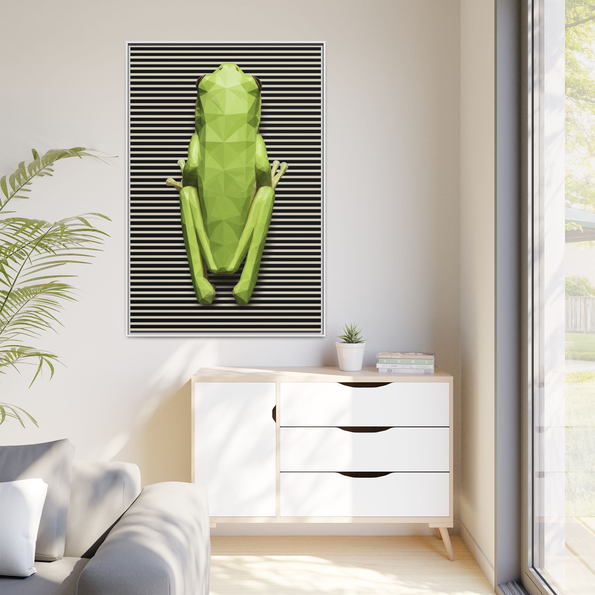 Geometric Frog: Low-Poly Digital Wildlife, Minimalist Angular Design   |    Custom Orders Available