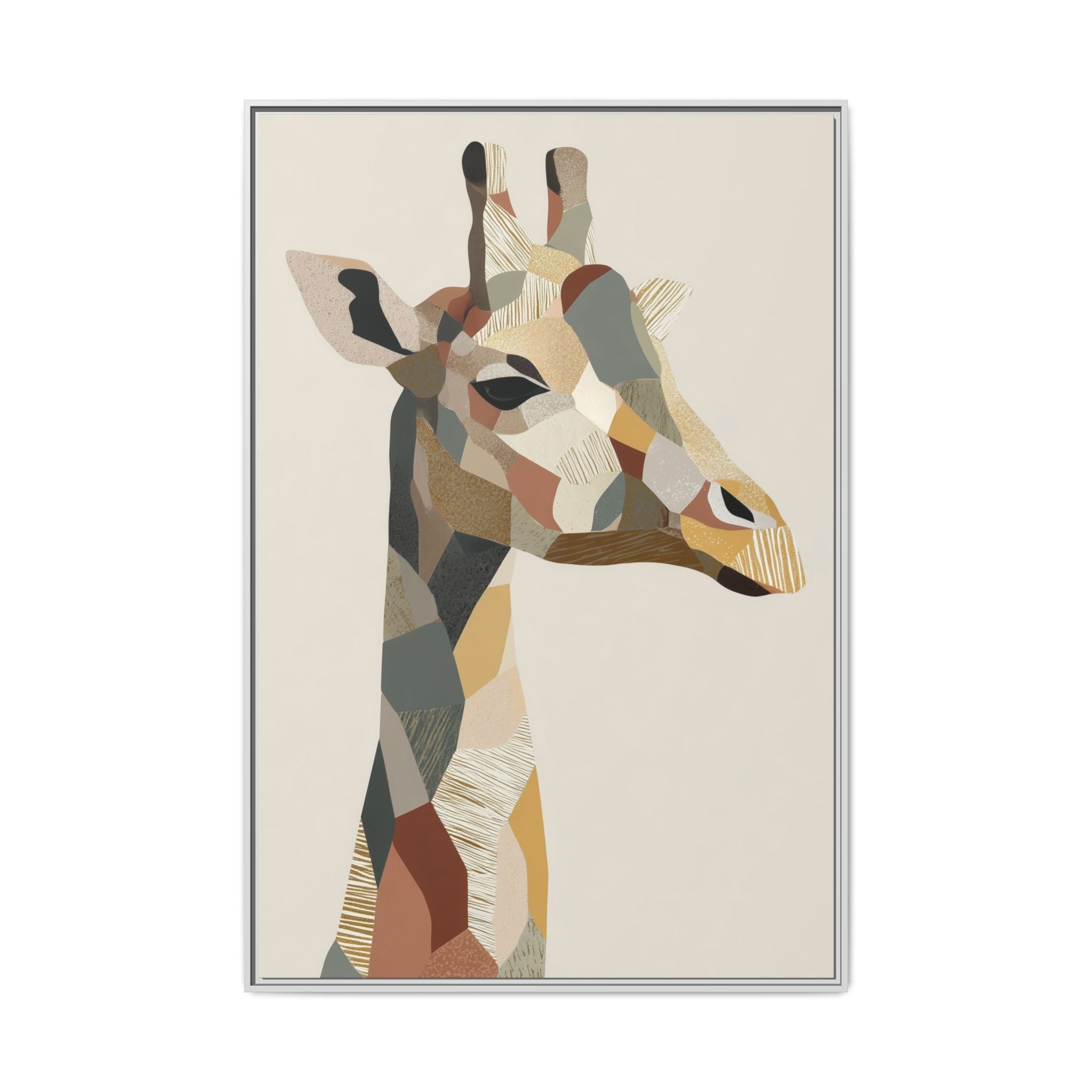 Geometric Giraffe: Cubist Wildlife Abstraction, Polygon Animal Portrait   |  Personalized & Custom Orders Available