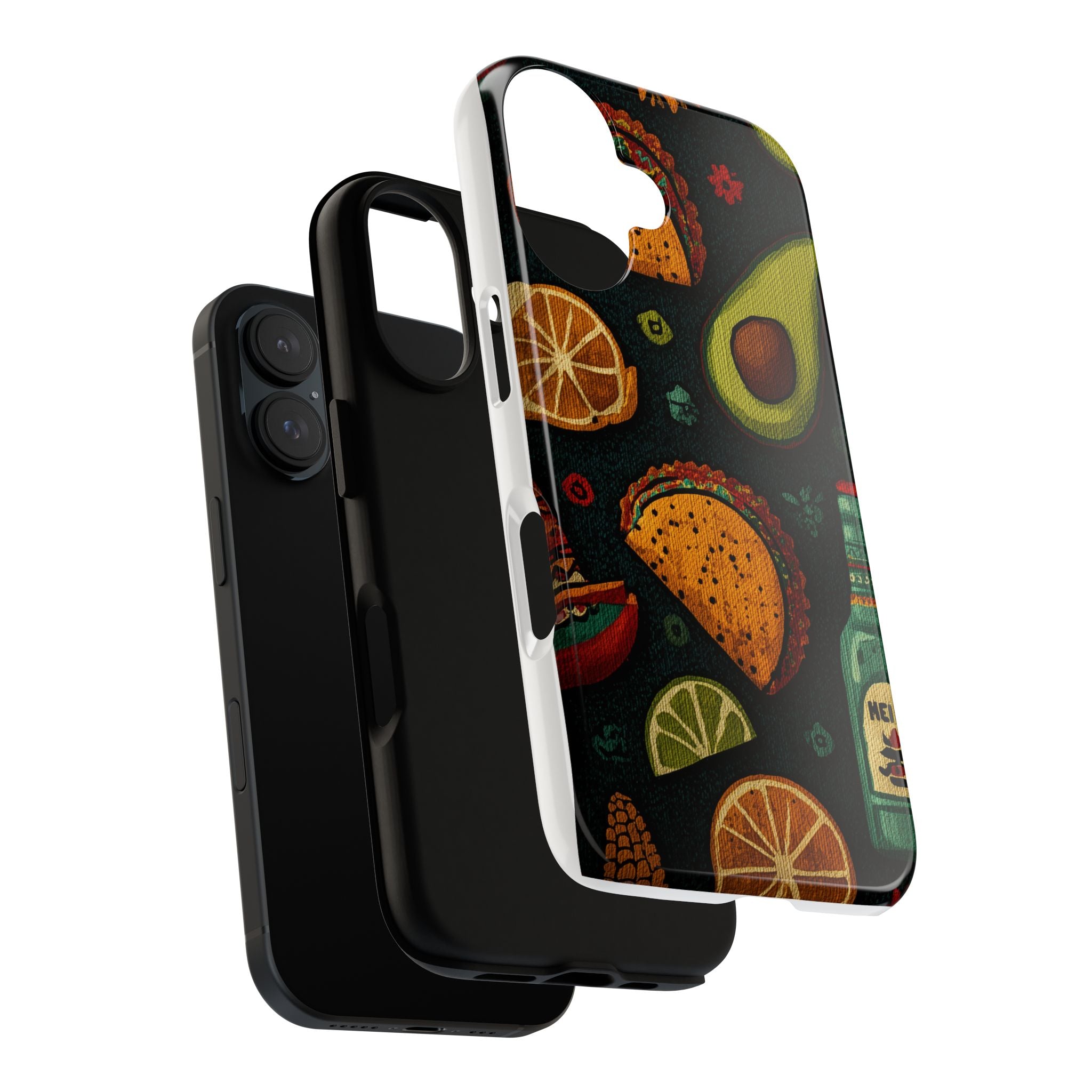 Colorful Mexican Foodie Phone Case - Tough Cases Featuring Tacos, Avocados, Perfect for Food Lovers, Gift for Foodies, Fun
