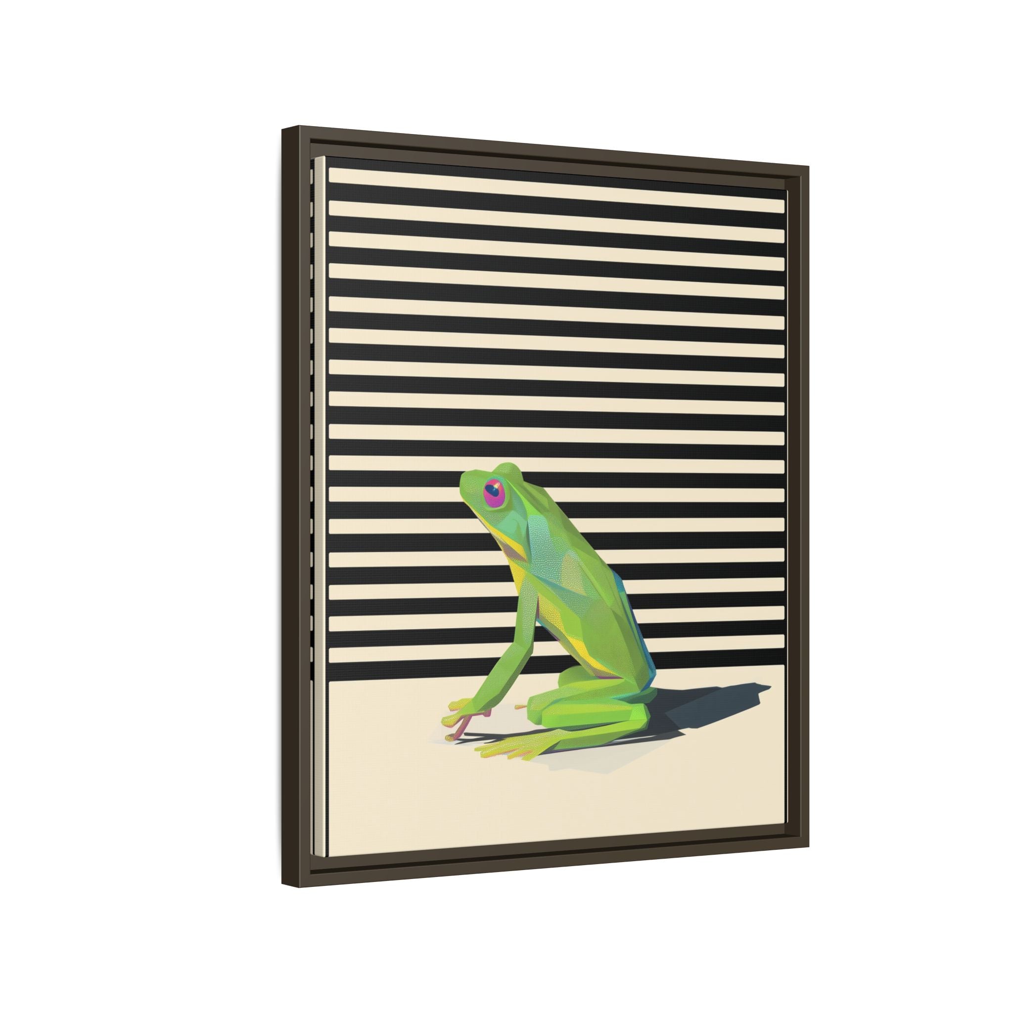 Geometric Frog Persona: Modern Wildlife Illustration, Vibrant Graphic Design   |  Personalized & Custom Orders Available