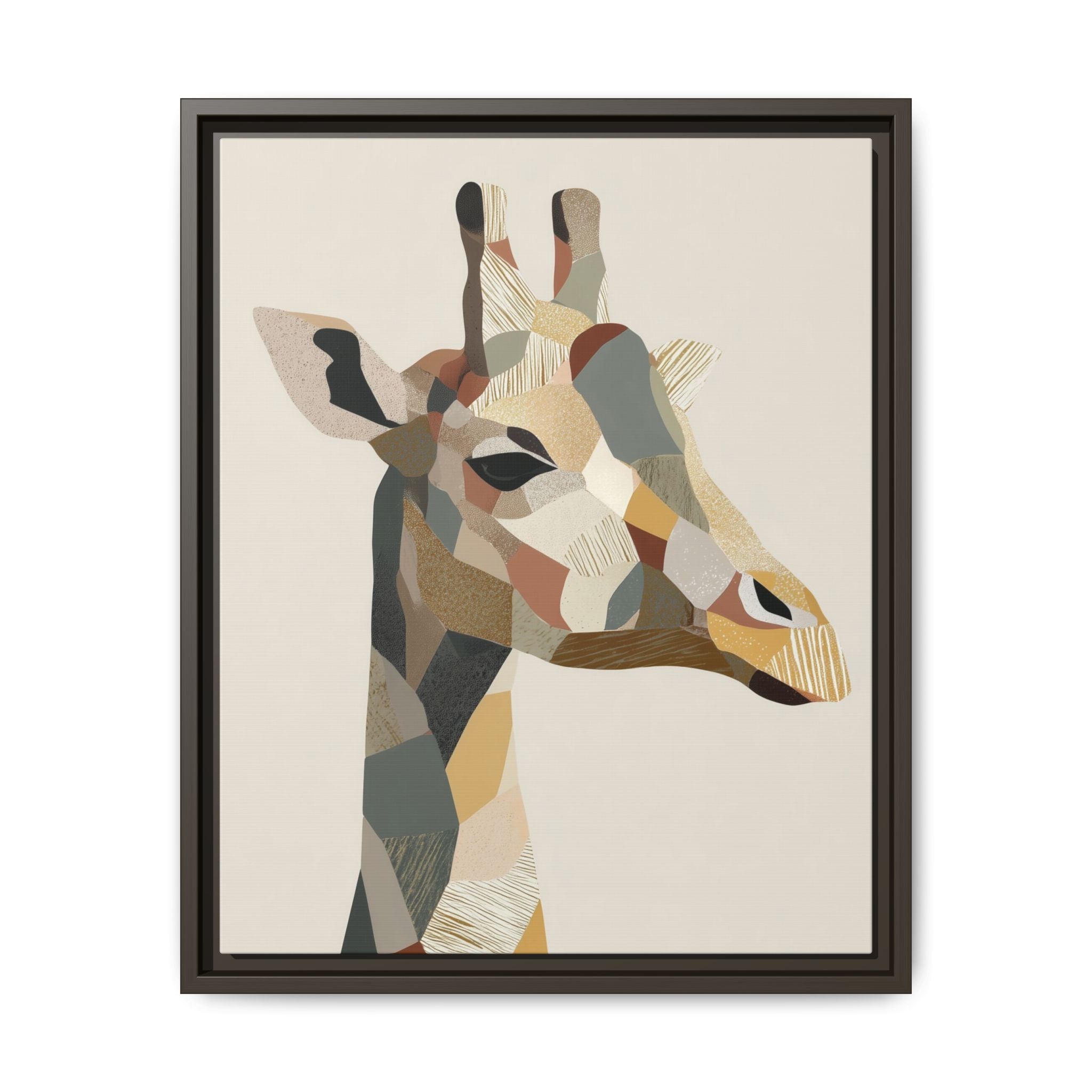 Geometric Giraffe: Cubist Wildlife Abstraction, Polygon Animal Portrait   |  Personalized & Custom Orders Available