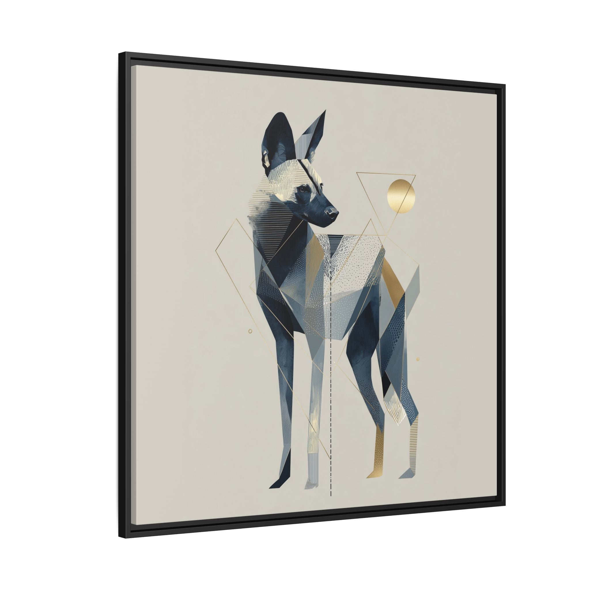 Canine Geometry: Fragmented African Wild Dog Portrait, Modern Graphic Design Study   |  Personalized & Custom Orders Available