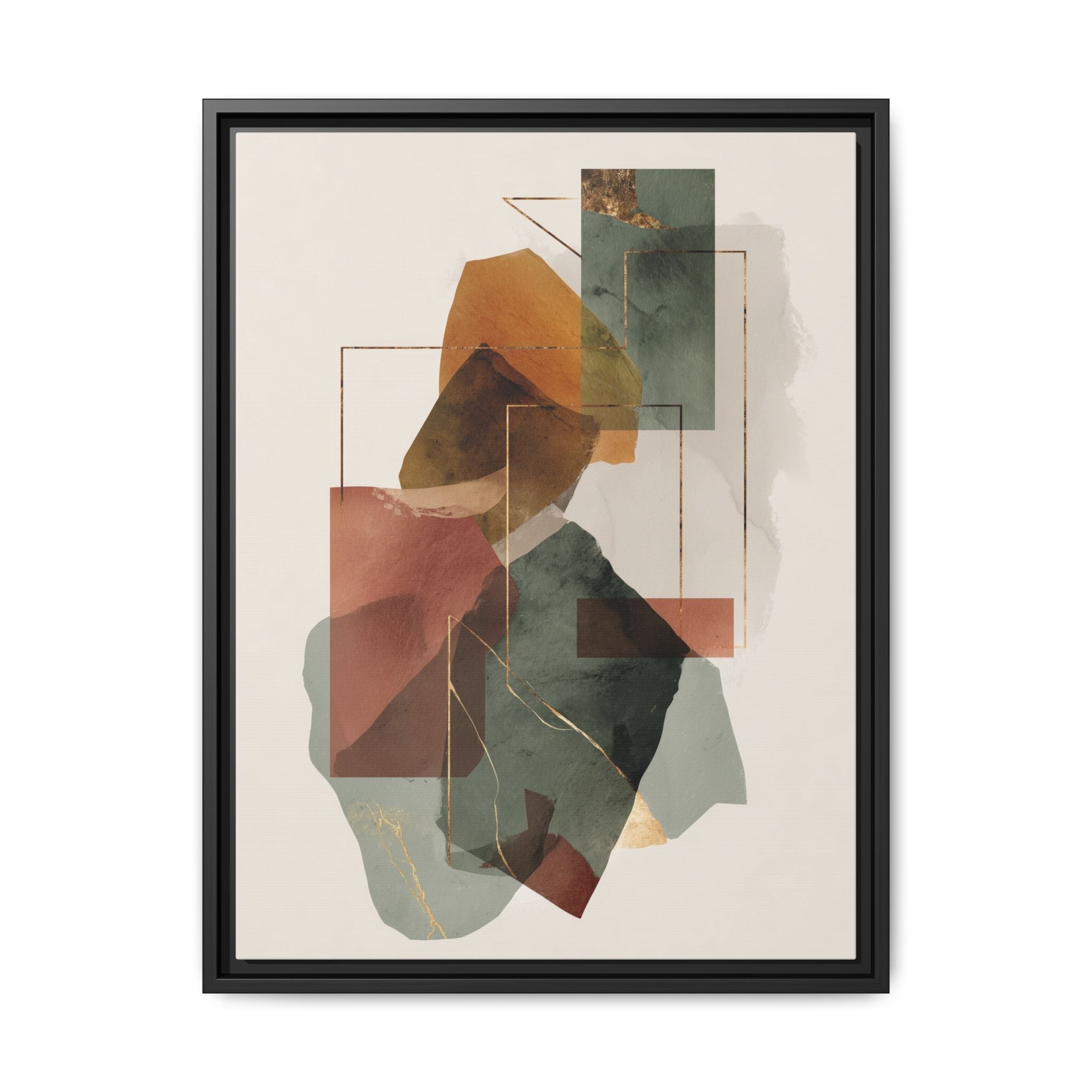 Harmonic Geometries: Architectural Abstraction, Earthy Palette, Minimalist Composition   |   Custom Orders Accepted