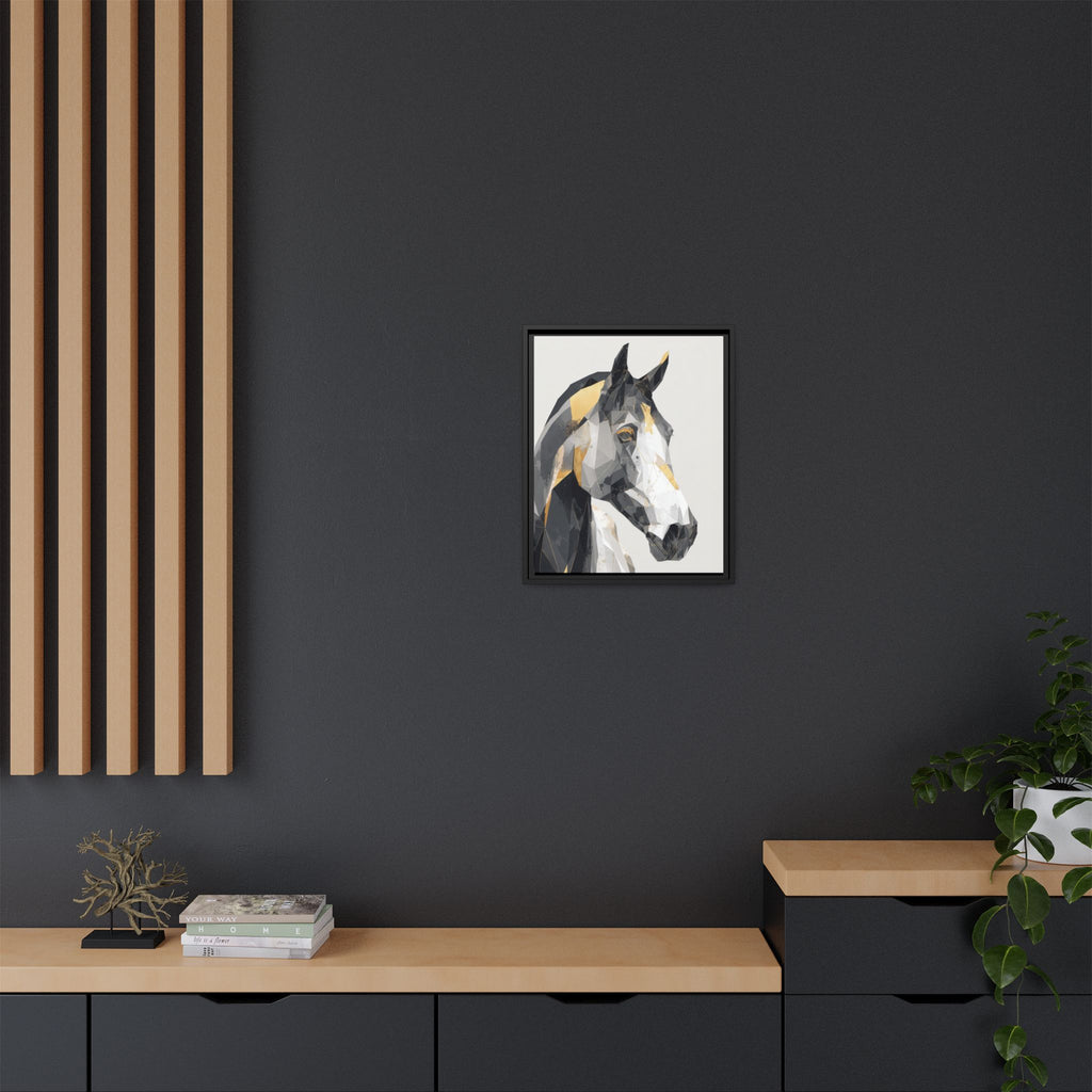 Geometric Equine Framed Print : Polygonal Horse Portrait, Modern Abstract Geometric Art   |  Personalized & Custom Orders Available