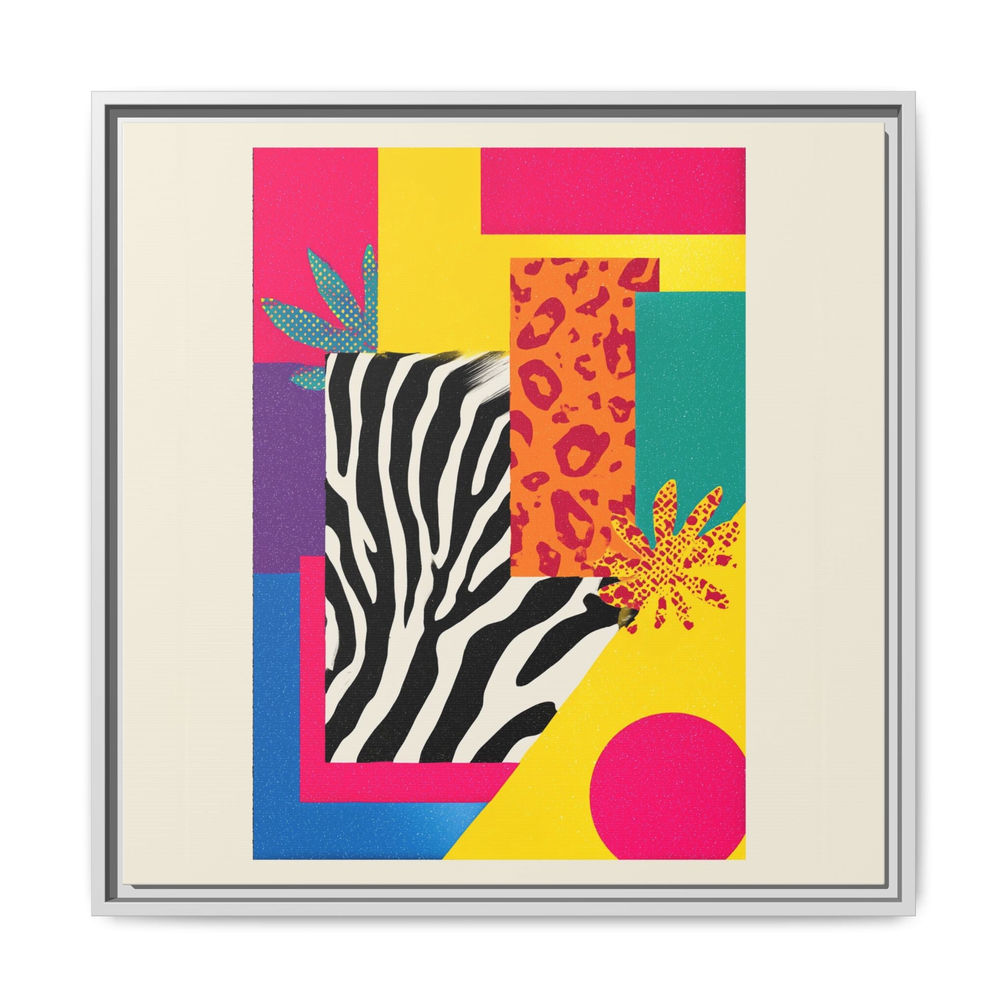 Zebra Stripes & Leopard Spots: 80s Pop Art Design, Memphis Style Graphic, Geometric Color Block Pattern   |   Custom Orders Accepted