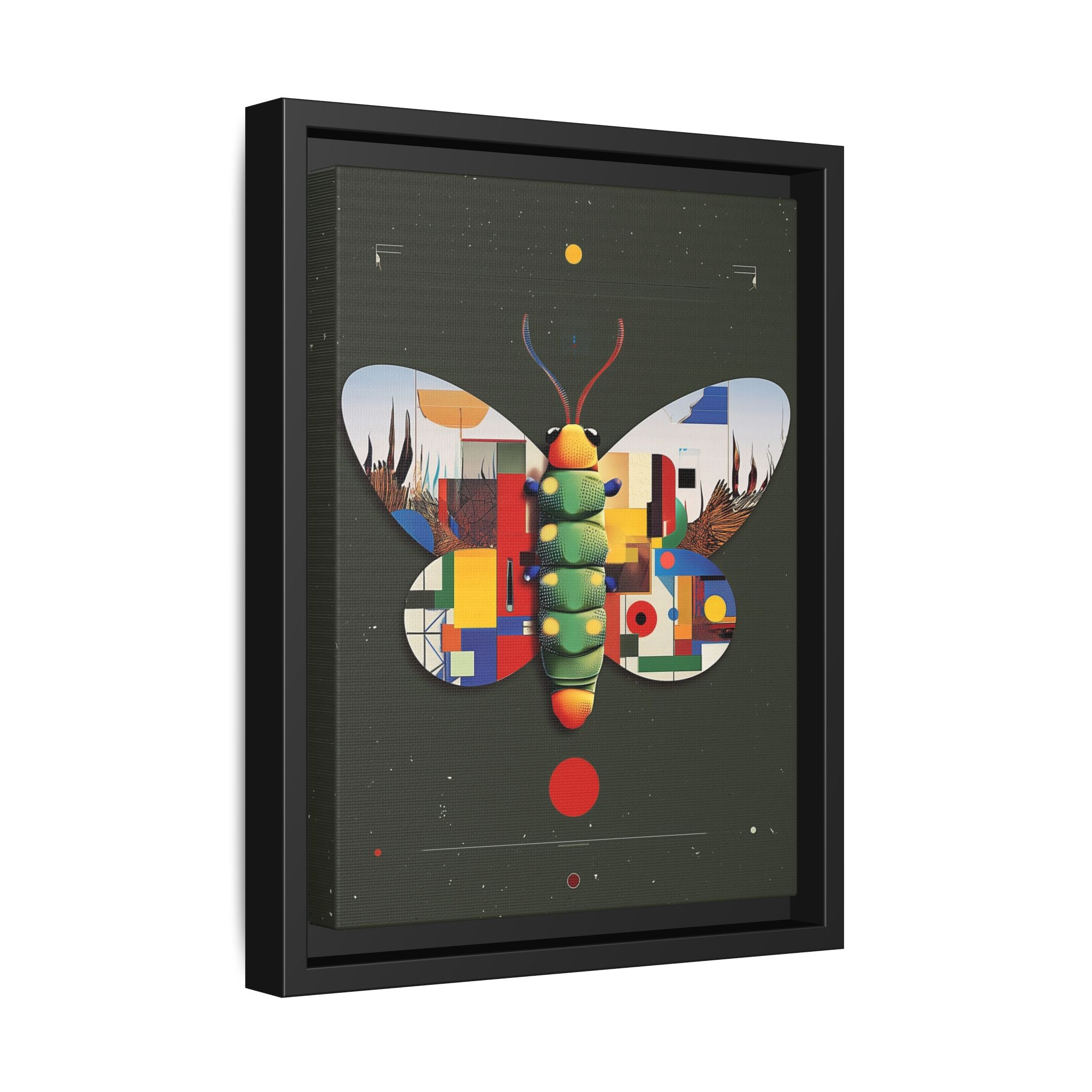Geometric Butterfly Framed Print : Digital Cubist Interpretation, Modernist Entomological Design   |  Personalized & Custom Orders Available