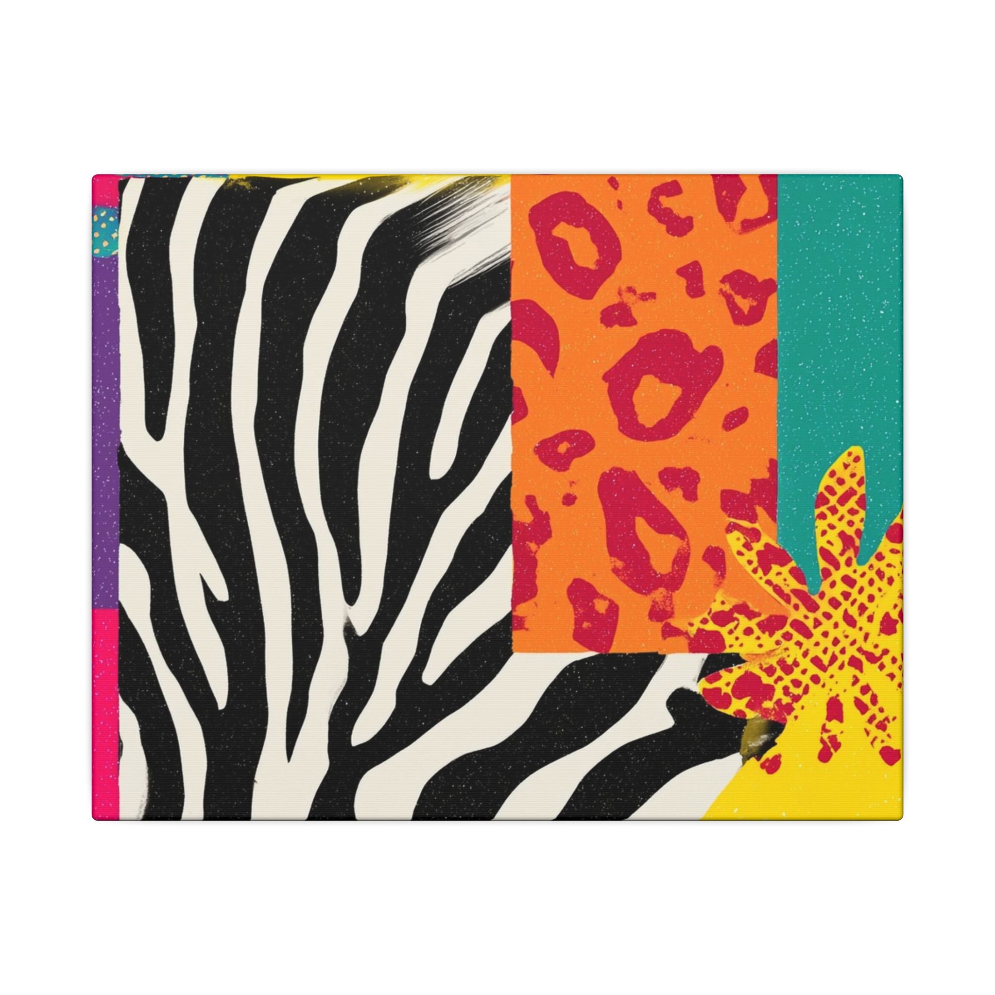 Copy of Pop Geometry: Zebra Leopard Fusion, Geometric Color Block, Modern Abstract Design   |   Custom Orders Accepted