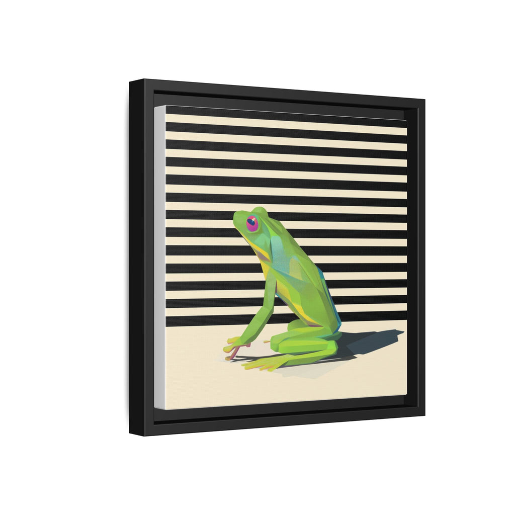 Stylized Frog Portrait Framed Print , Minimalist Pop Art Design   |  Personalized & Custom Orders Available