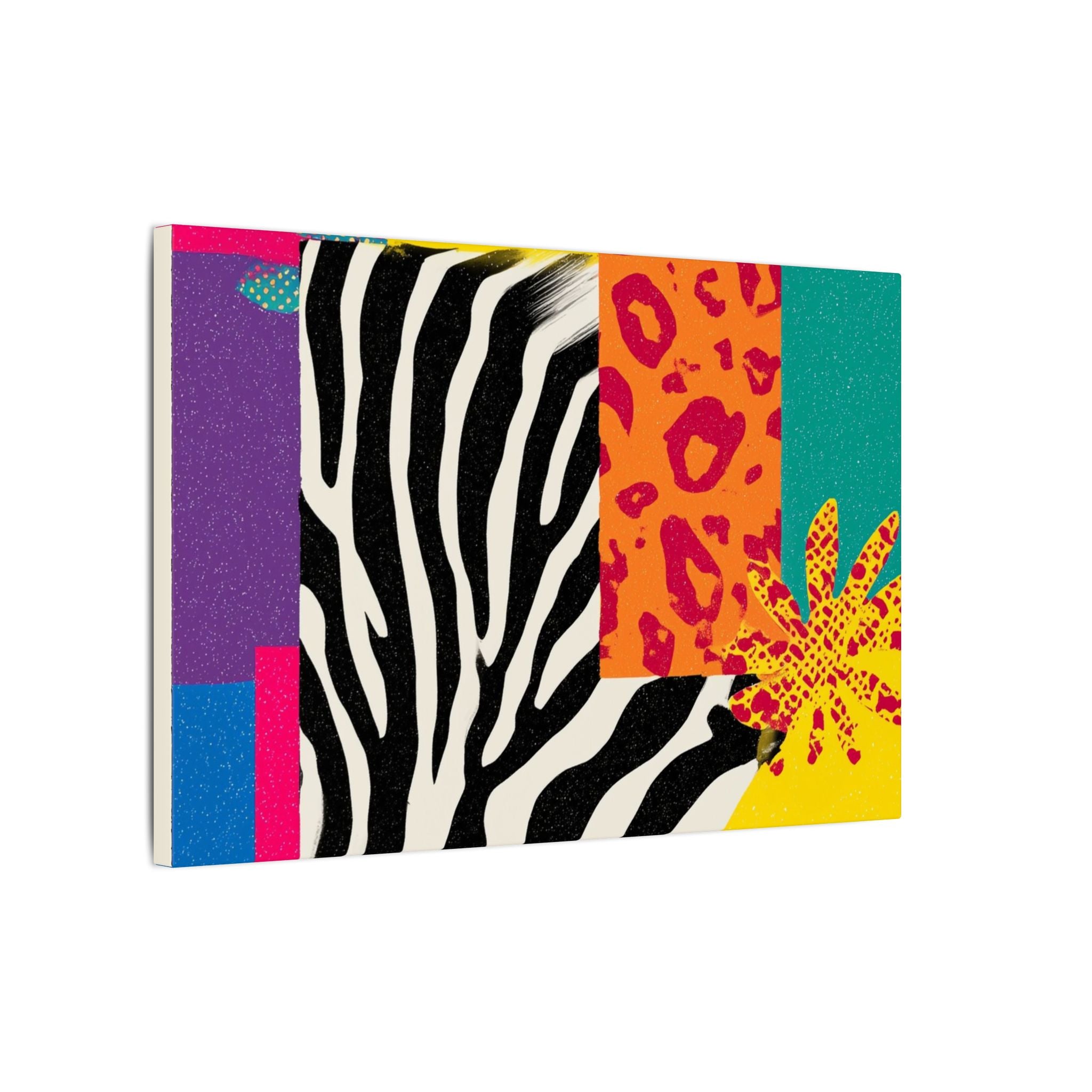 Pop Geometry: Zebra Leopard Fusion, Geometric Color Block, Modern Abstract Design   |   Custom Orders Accepted