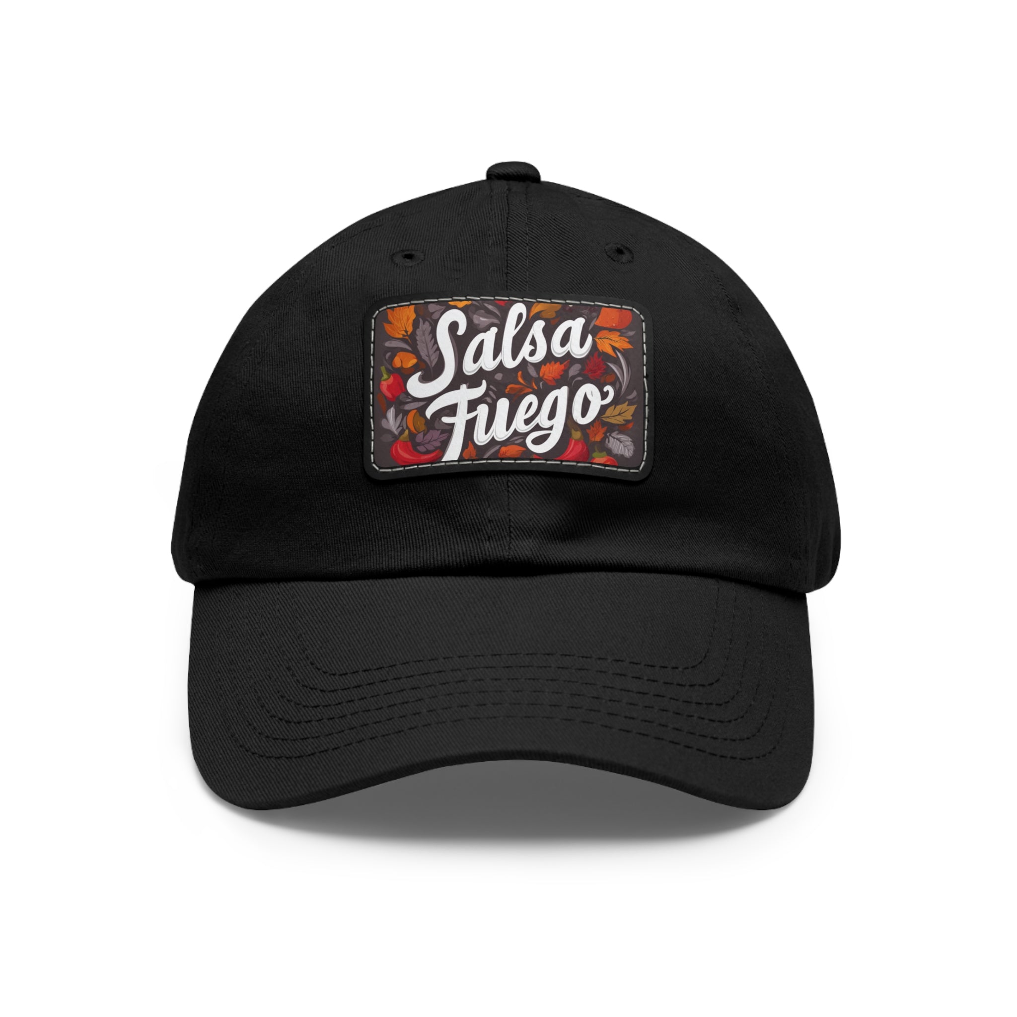 Salsa Fuego Floral Dad Hat with Leather Patch (Rectangle)