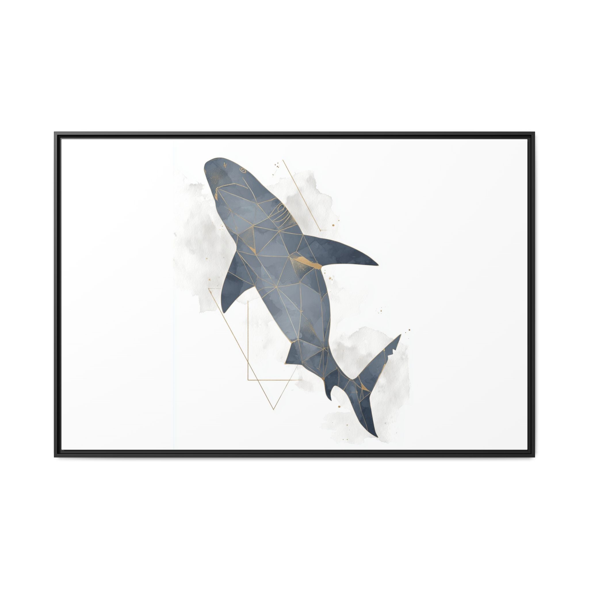 Aquatic Geometry: Shark Polygon Abstraction, Oceanic Digital Art   |  Personalized & Custom Orders Available