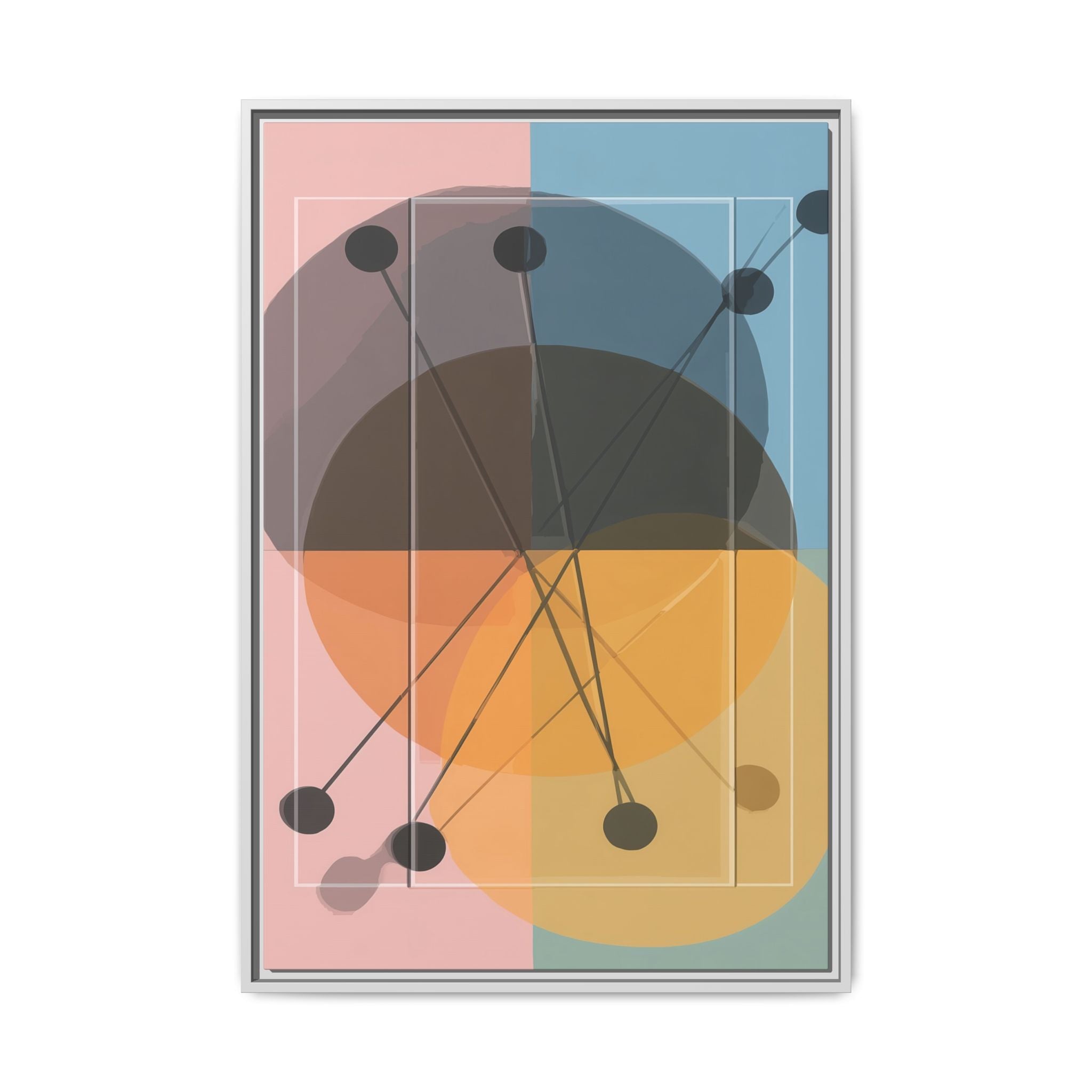 Geometric Intersections: Pastel Quadrants, Mid-Century Minimalism, Network Nodes   |   Custom Orders Accepted
