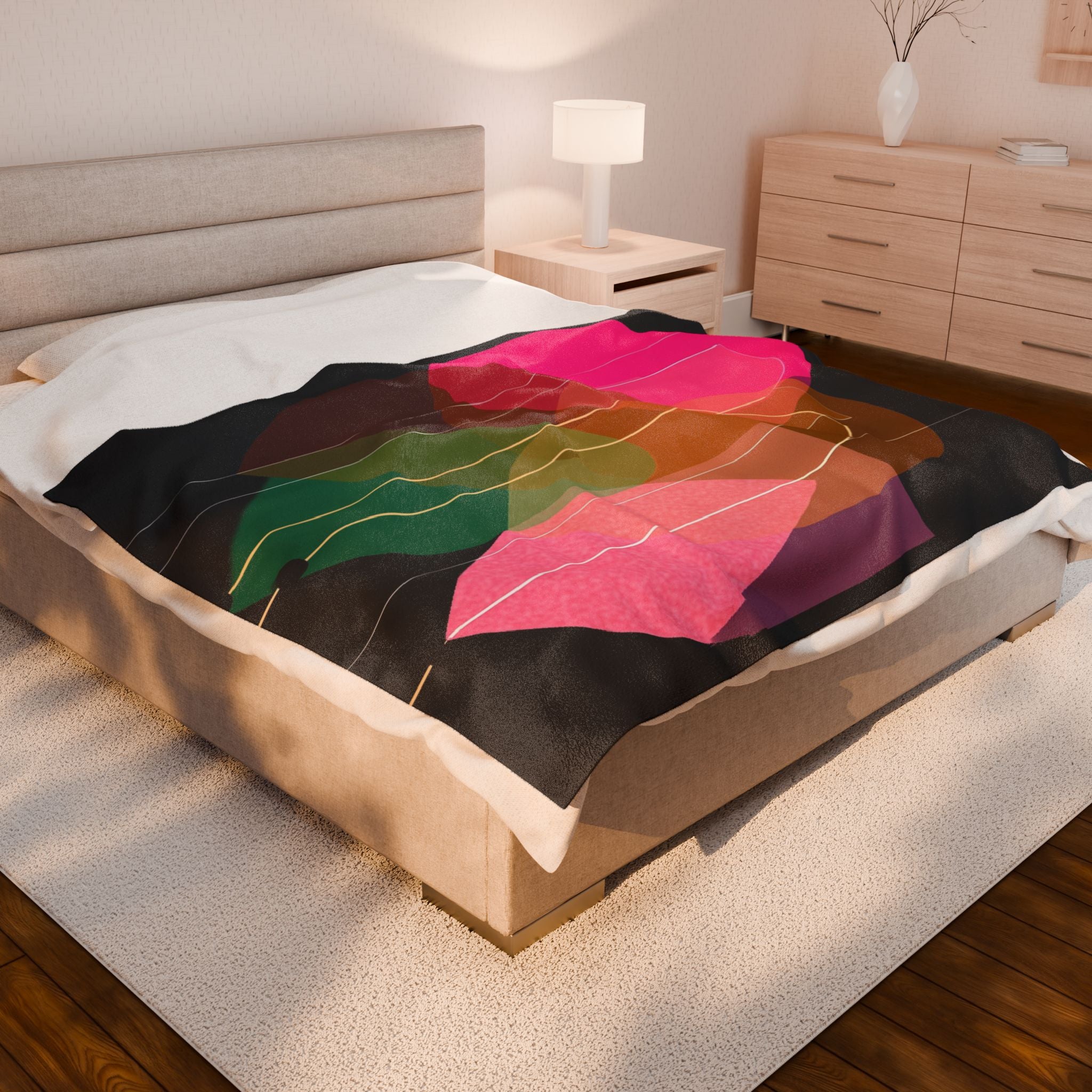 Organic Intersections: Geometric Abstraction, Mid-Century Color Study   |    Custom Orders Available