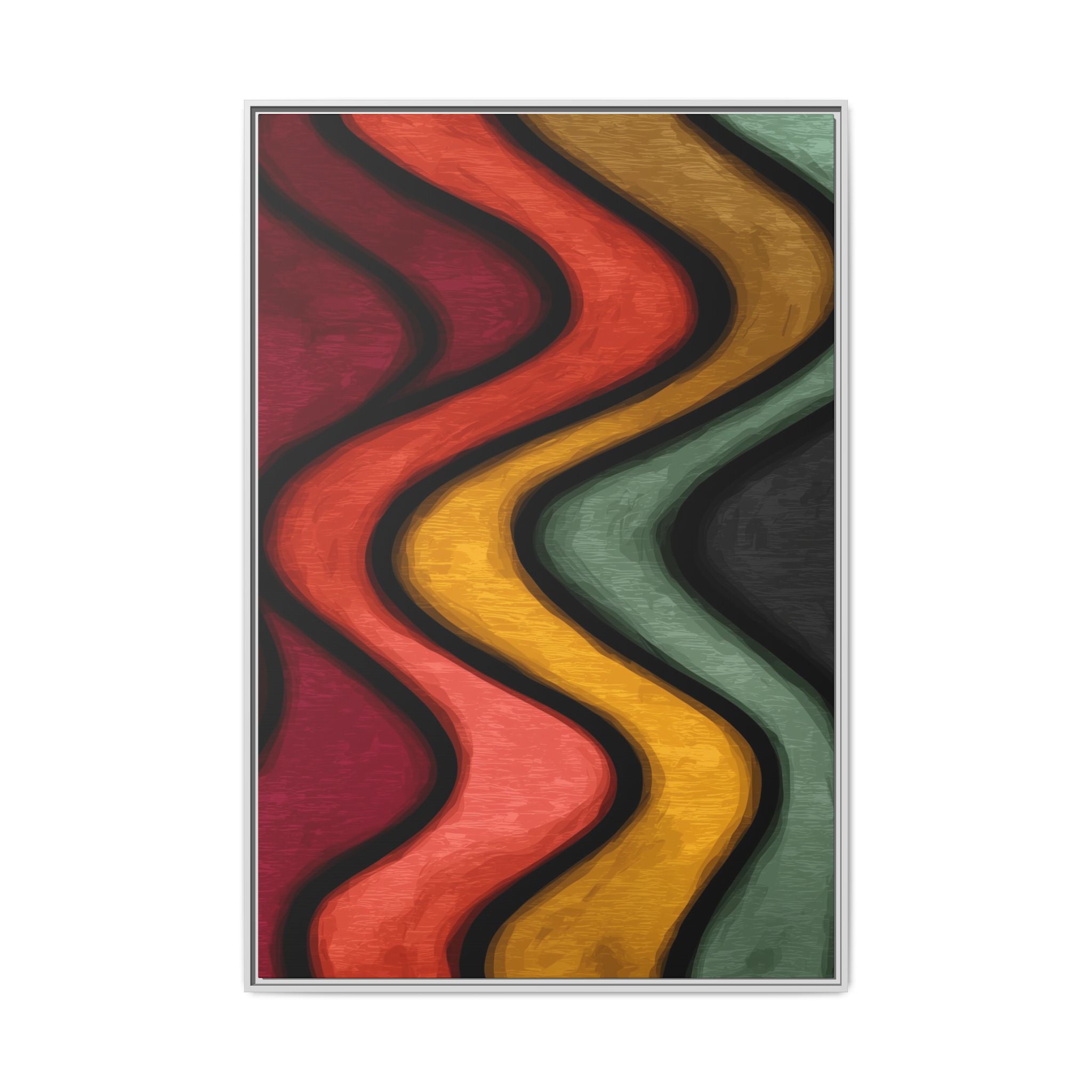 Undulating Rhythms: Vertical Wave Abstractions, Digital Color Flow, Minimalist Organic Motion   |   Custom Orders Accepted