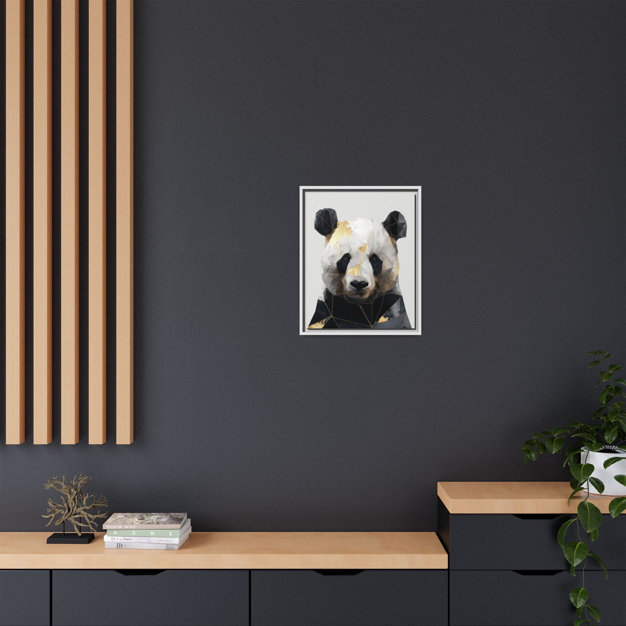 Fractal Panda: Geometric Digital Art, Low Poly Wildlife Portrait   |  Personalized & Custom Orders Available