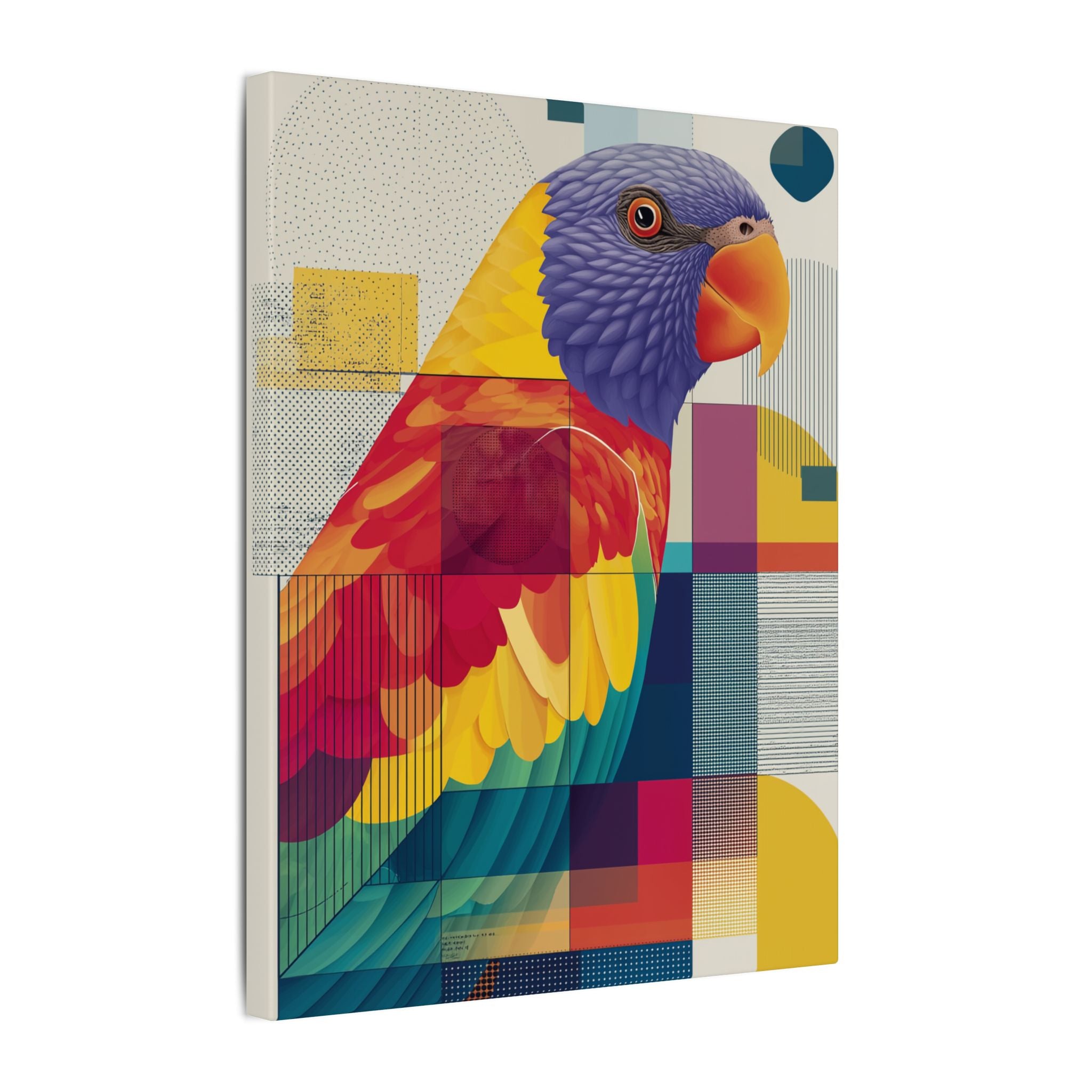 Prismatic Parrot: Geometric Abstract Art, Modern Colorful Bird Print   |    Custom Orders Available