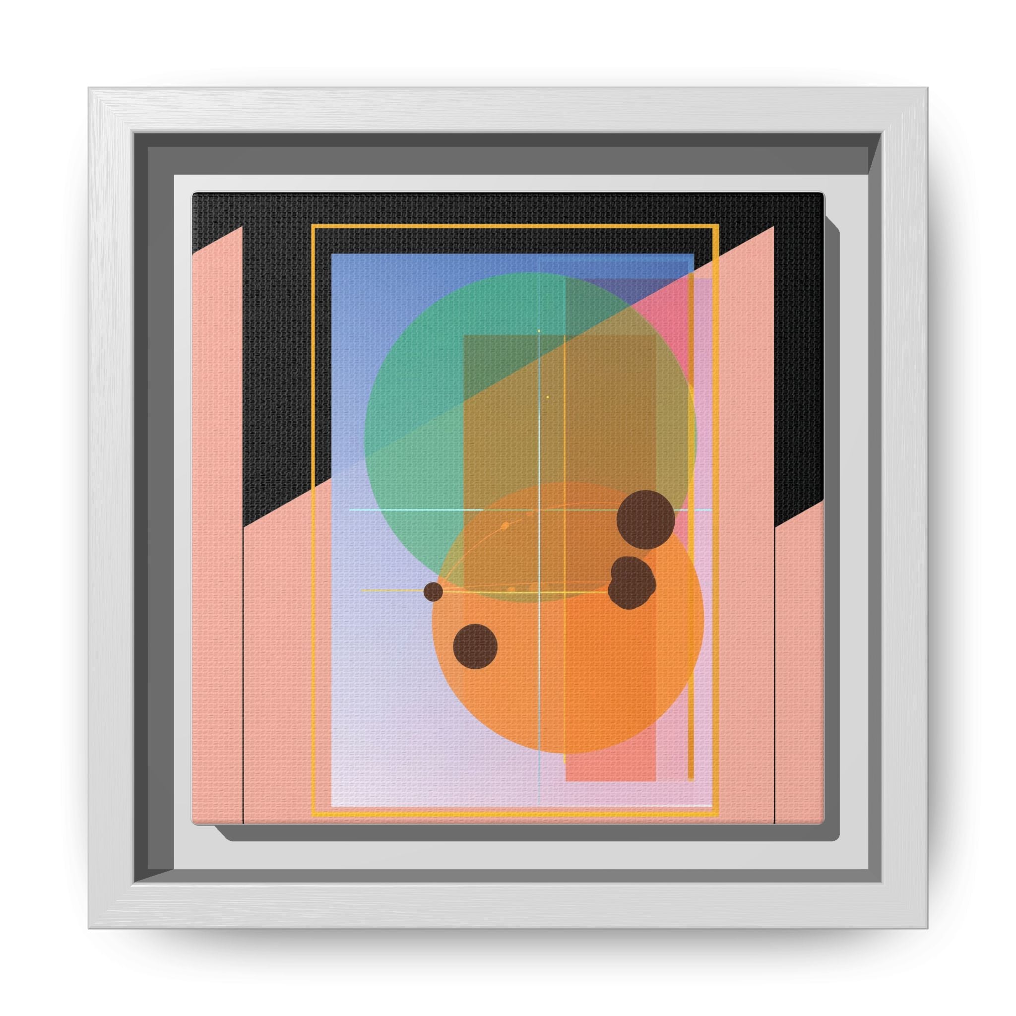 Geometric Harmony: Abstract Composition, Overlapping Shapes, Precision Design   |   Custom Orders Accepted