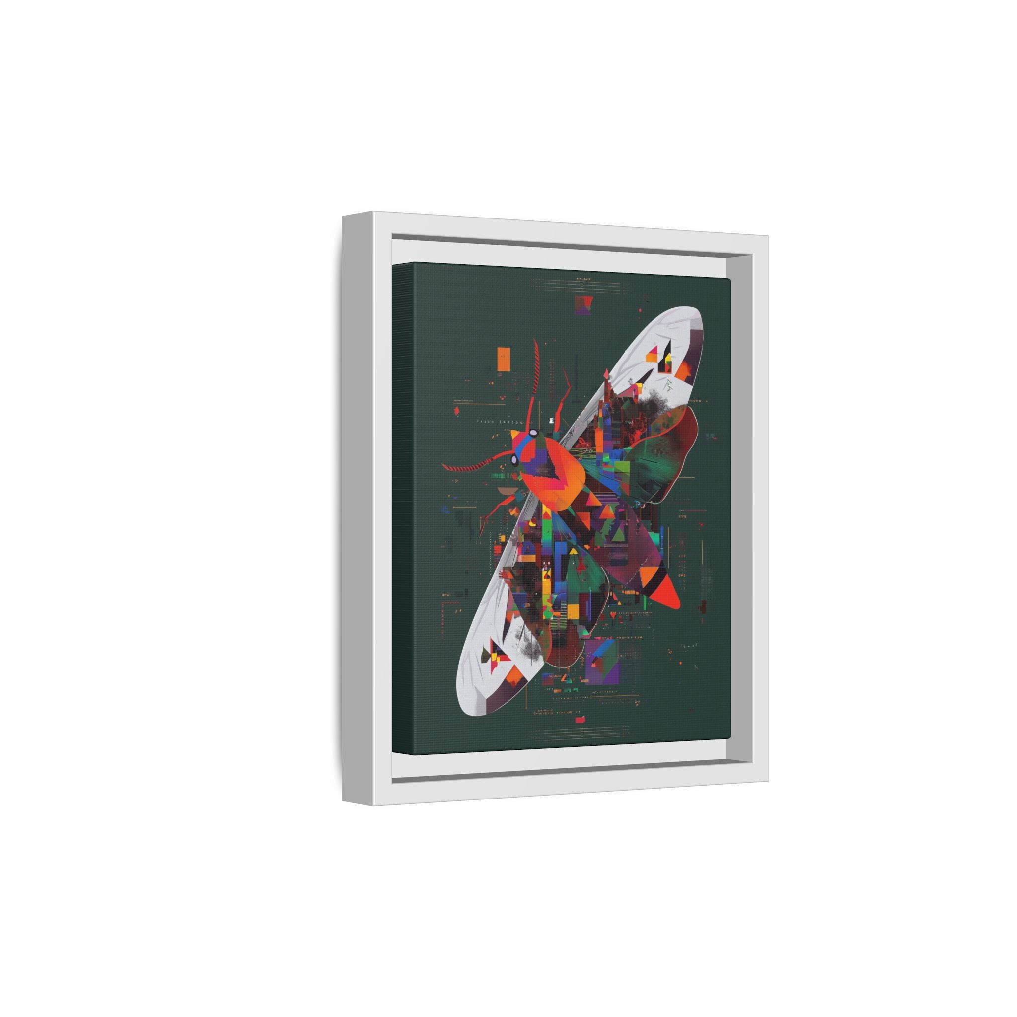 Digital Metamorphosis Framed Print : Geometric Butterfly Synthesis, Technological Nature Rendering   |   Custom Orders Available
