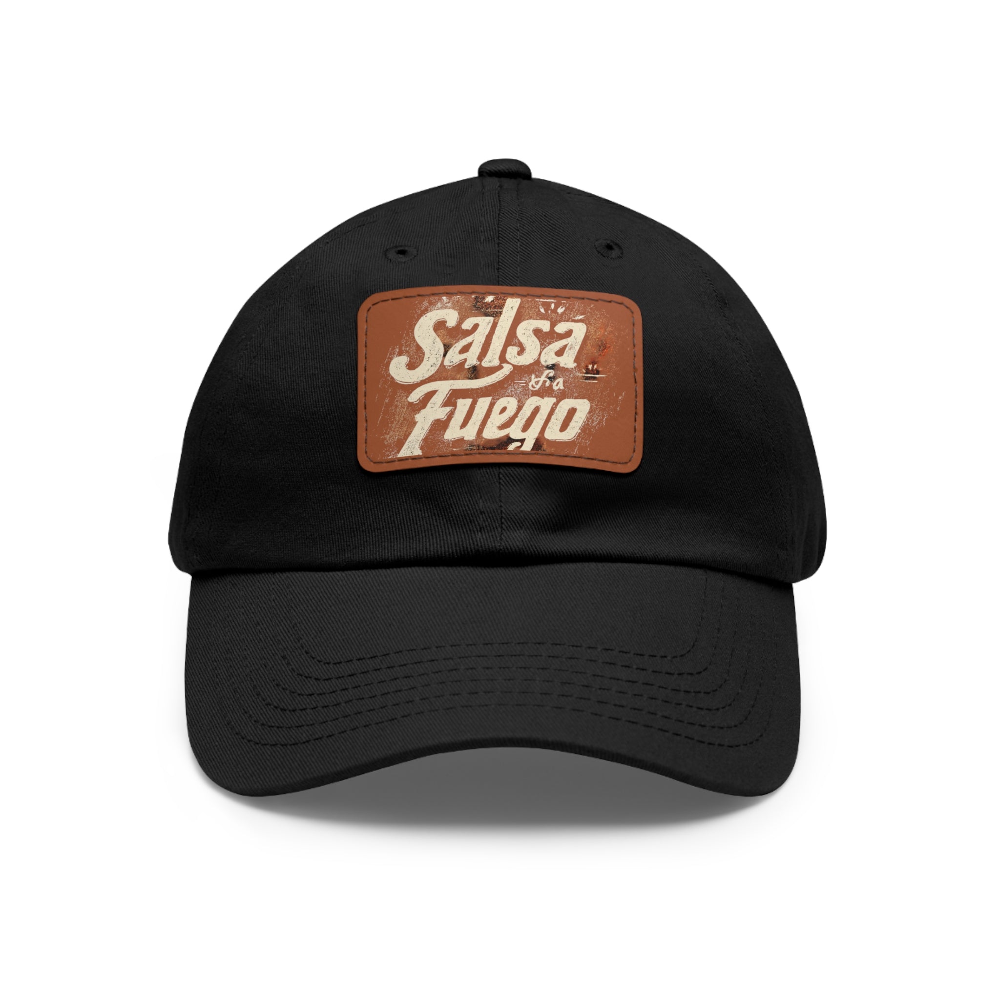 Salsa Fuego Dad Hat with Leather Patch (Rectangle)