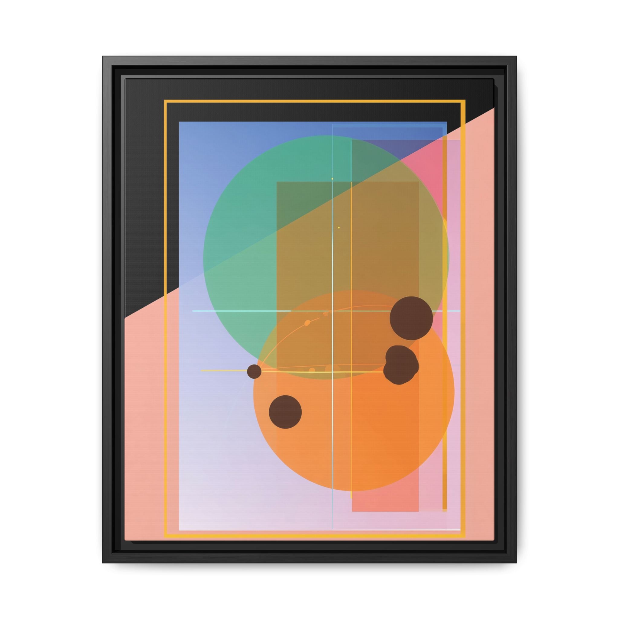 Geometric Harmony: Abstract Composition, Overlapping Shapes, Precision Design   |   Custom Orders Accepted