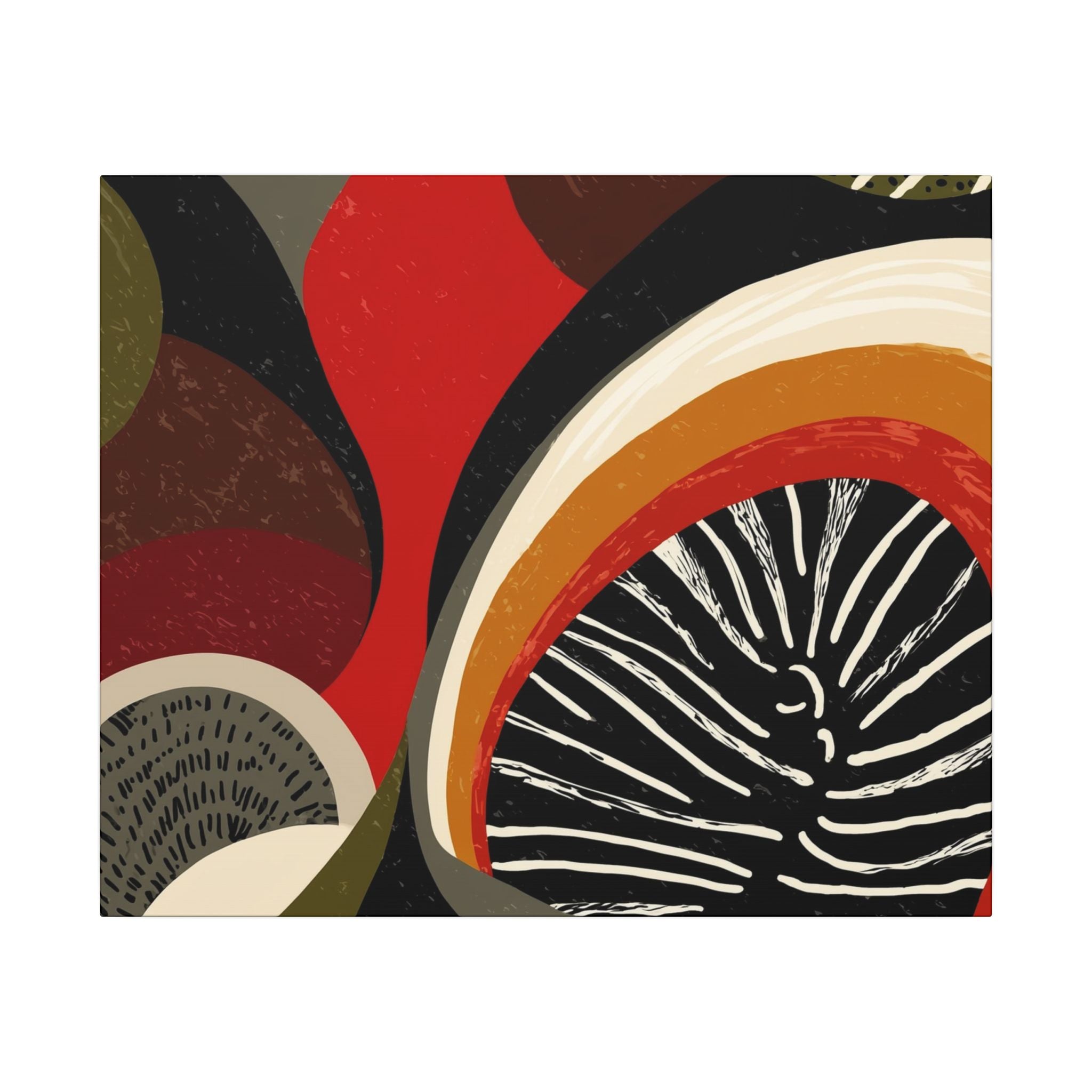 Harmonic Convergence: Organic Geometry, Mid-Century Modern Abstract, Earthy Palette Composition   |   Custom Orders Accepted
