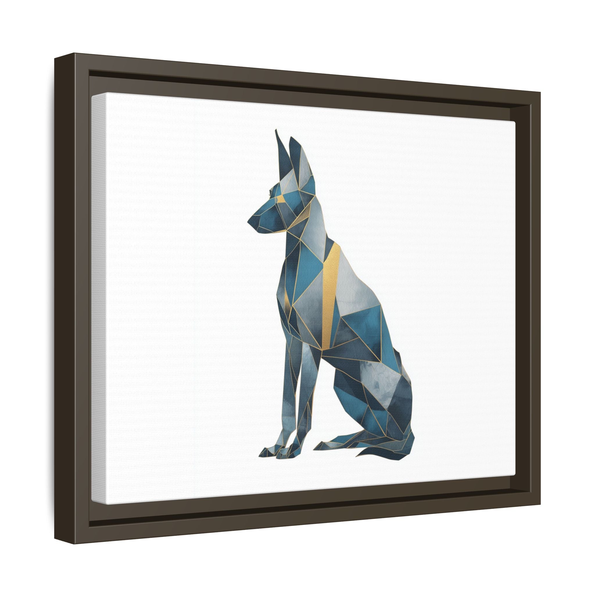 Geometric Canine Mosaic: Fractured Blue Shepherd, Modern Polygonal Art   |  Personalized & Custom Orders Available
