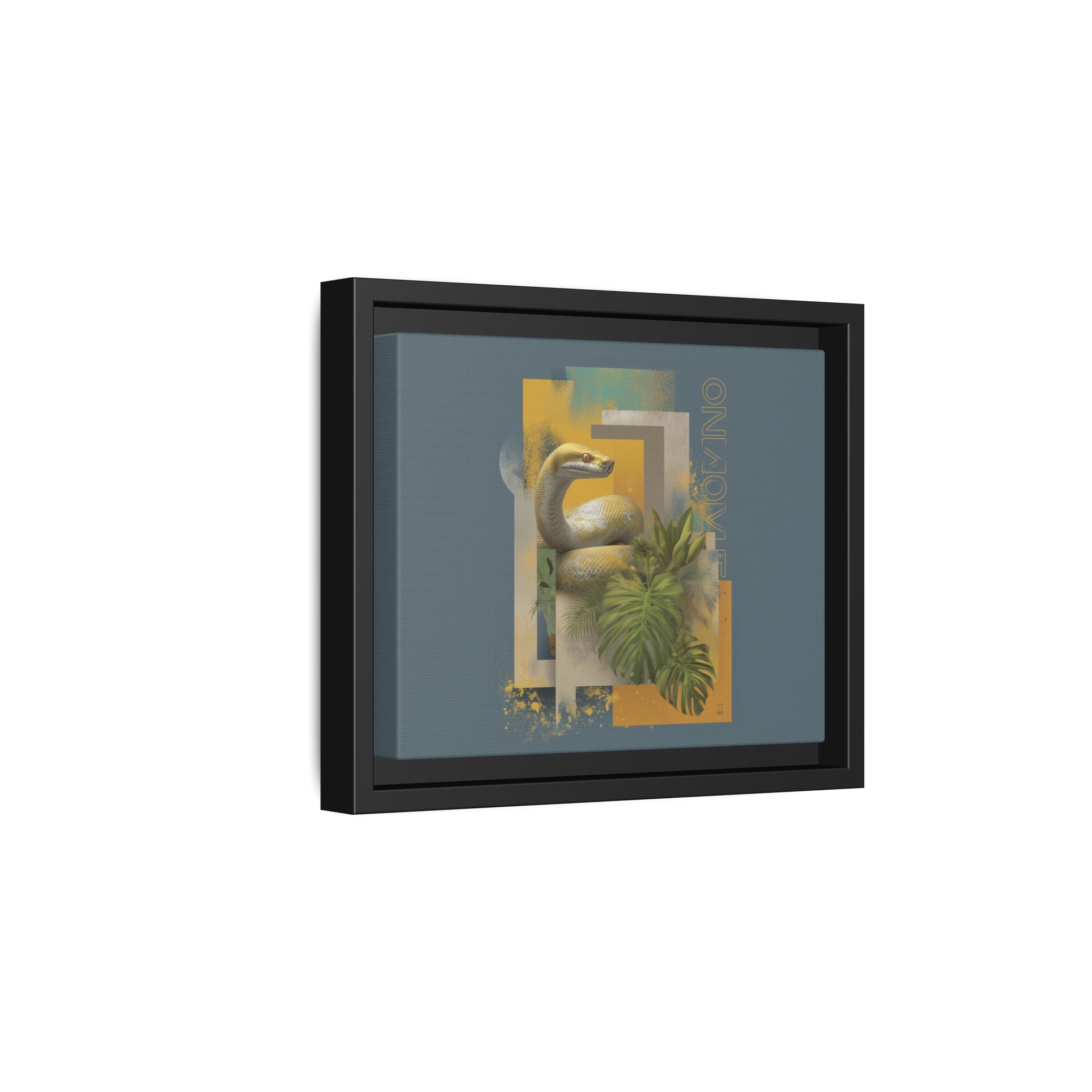 Serpent in Geometry: Tropical Albino Snake Portrait, Modern Botanical Illustration   |    Custom Orders Available