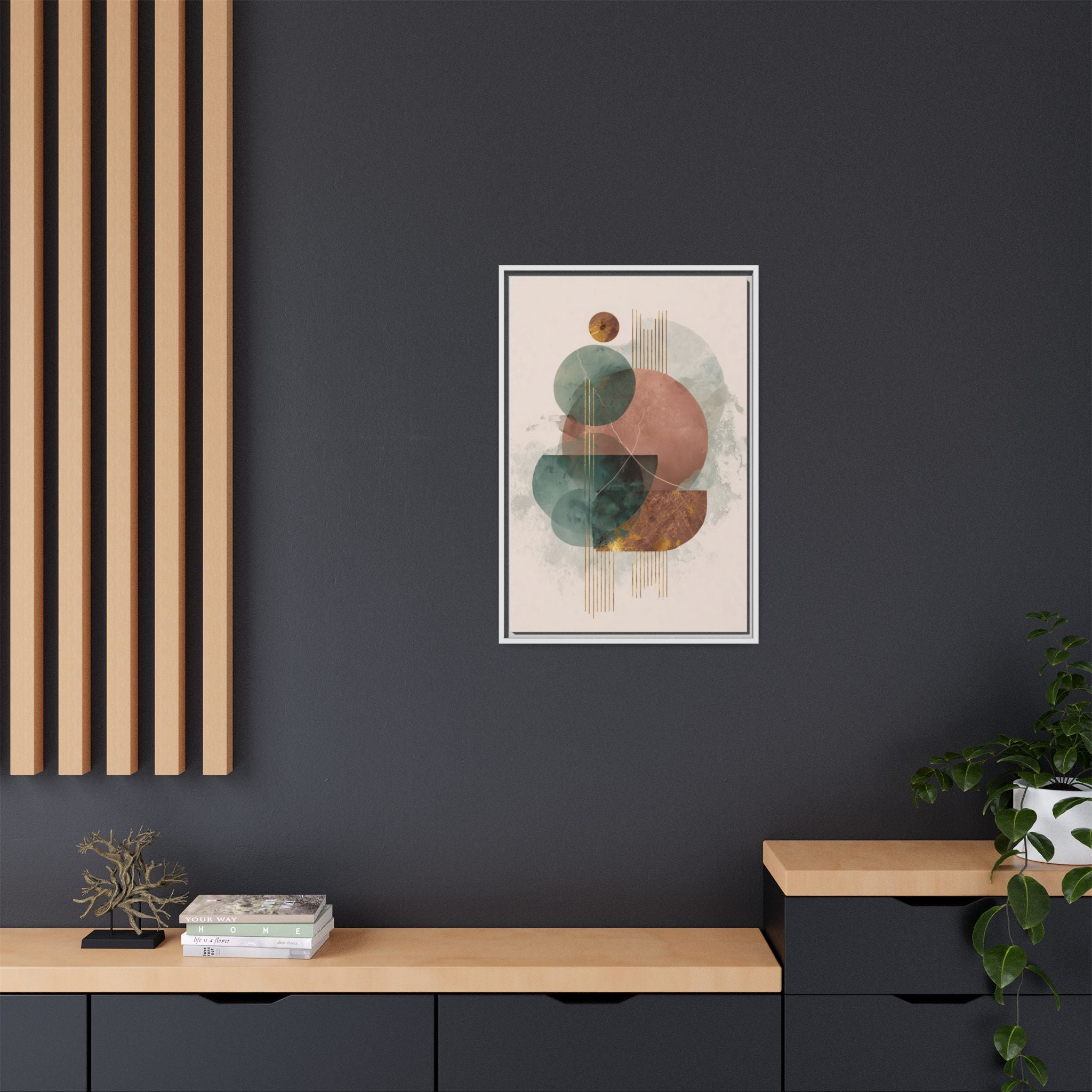 Translucent Geometries: Abstract Circles, Mid-Century Minimalism, Watercolor Layers   |   Custom Orders Accepted