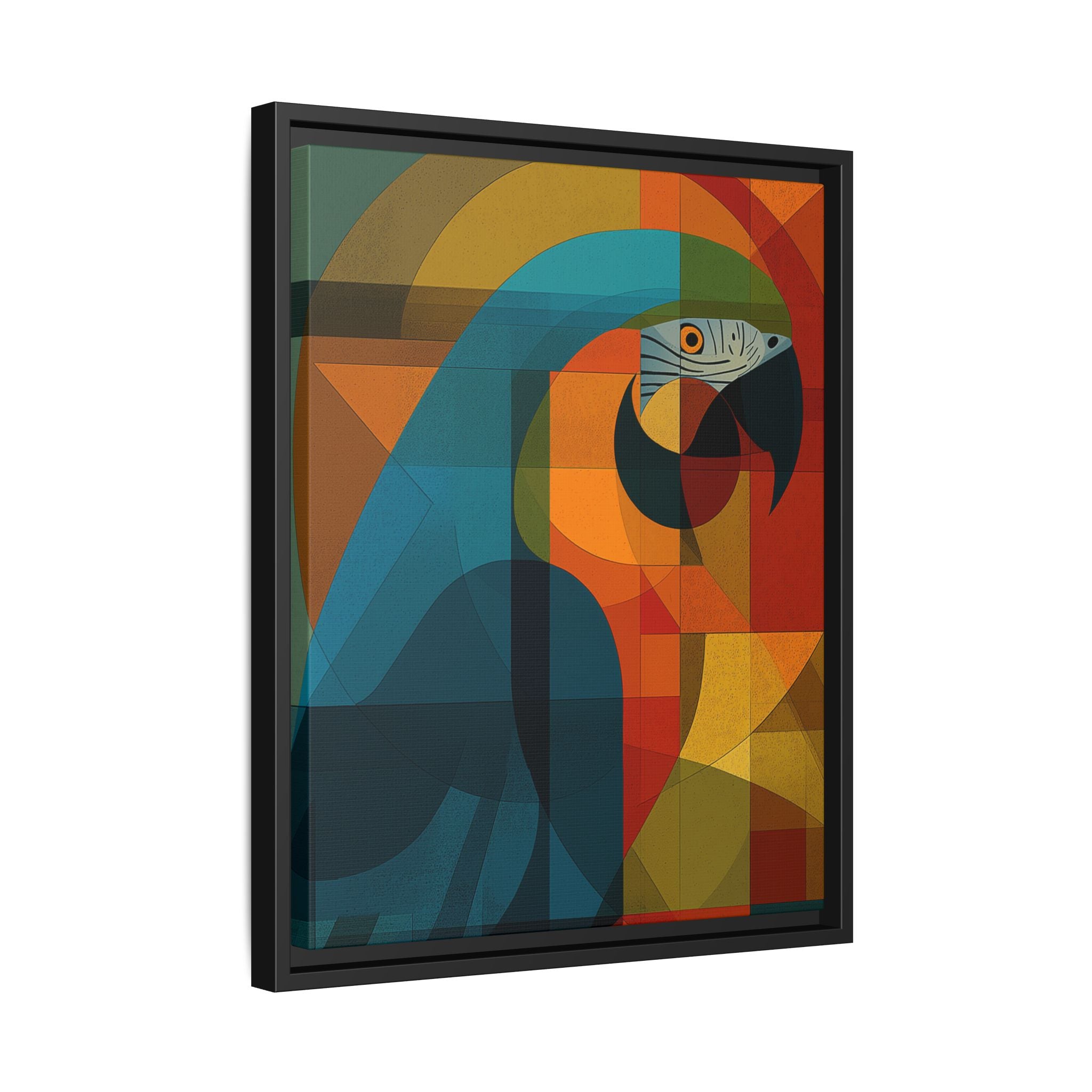 Prismatic Macaw: Geometric Avian Portrait, Cubist Color Composition   |    Custom Orders Available
