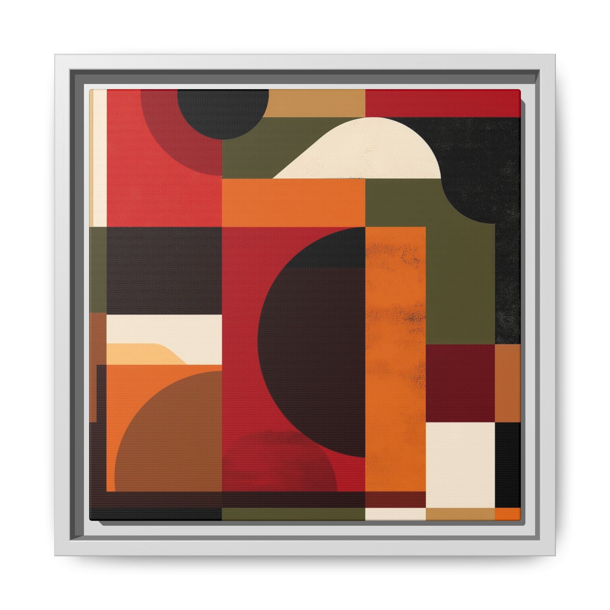 Geometric Convergence: Abstract Bauhaus Design, Constructivist Color Blocks, Architectural Art Composition   |   Custom Orders Accepted
