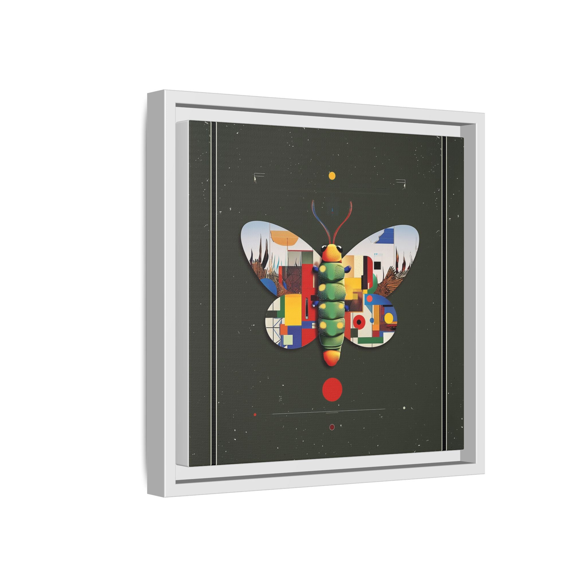 Geometric Butterfly Framed Print : Digital Cubist Interpretation, Modernist Entomological Design   |  Personalized & Custom Orders Available