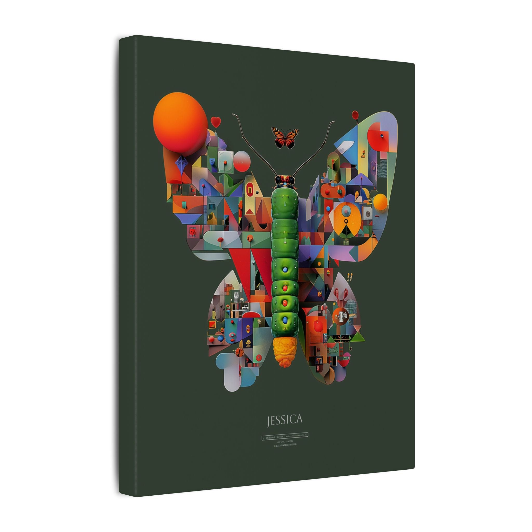 Personalized Print: Digital Butterfly Landscape, Architectural Nature Art   |    Custom Orders Available